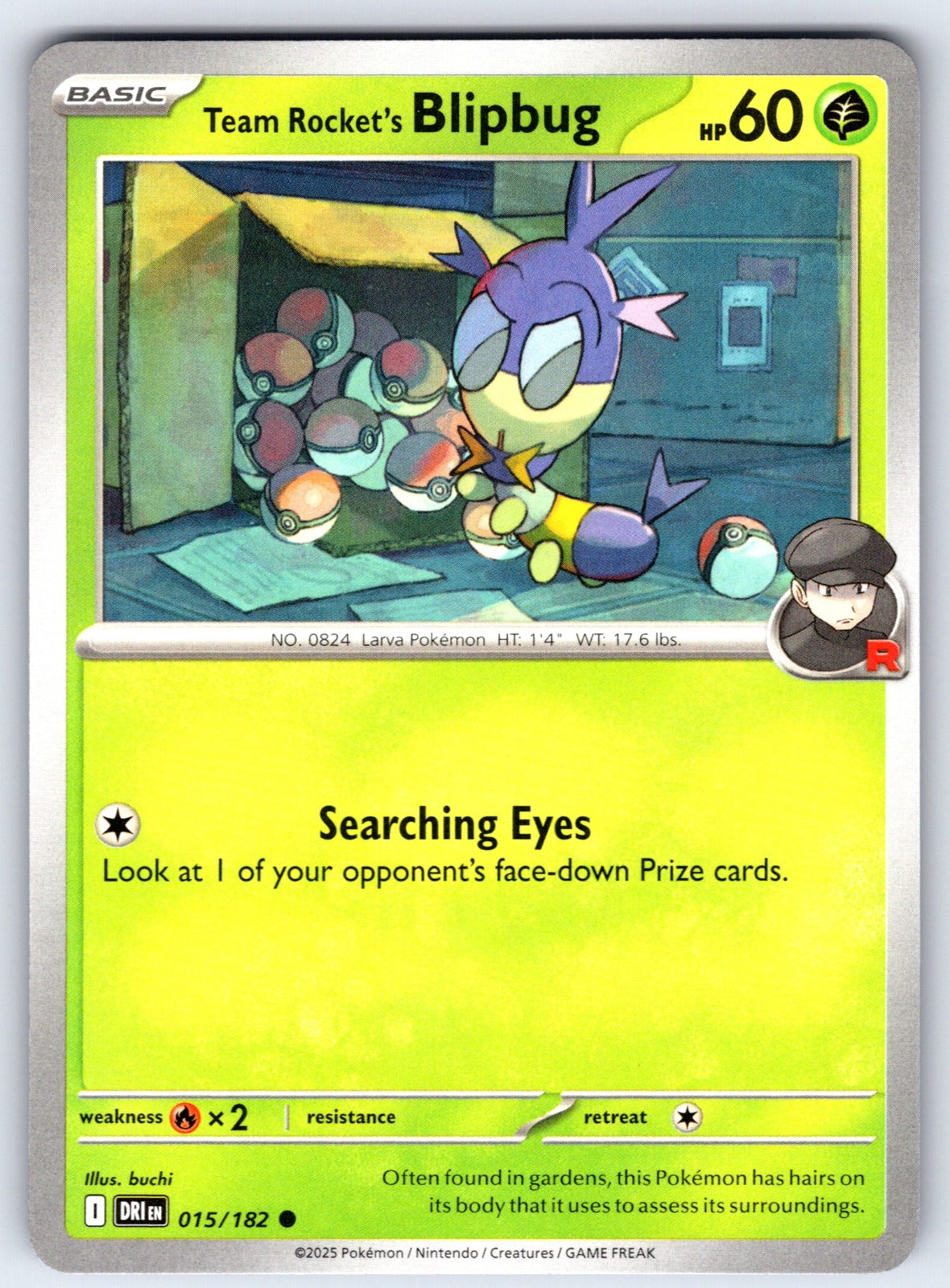 Team Rocket's Blipbug Common SV10: Destined Rivals 015/182 NM 2025