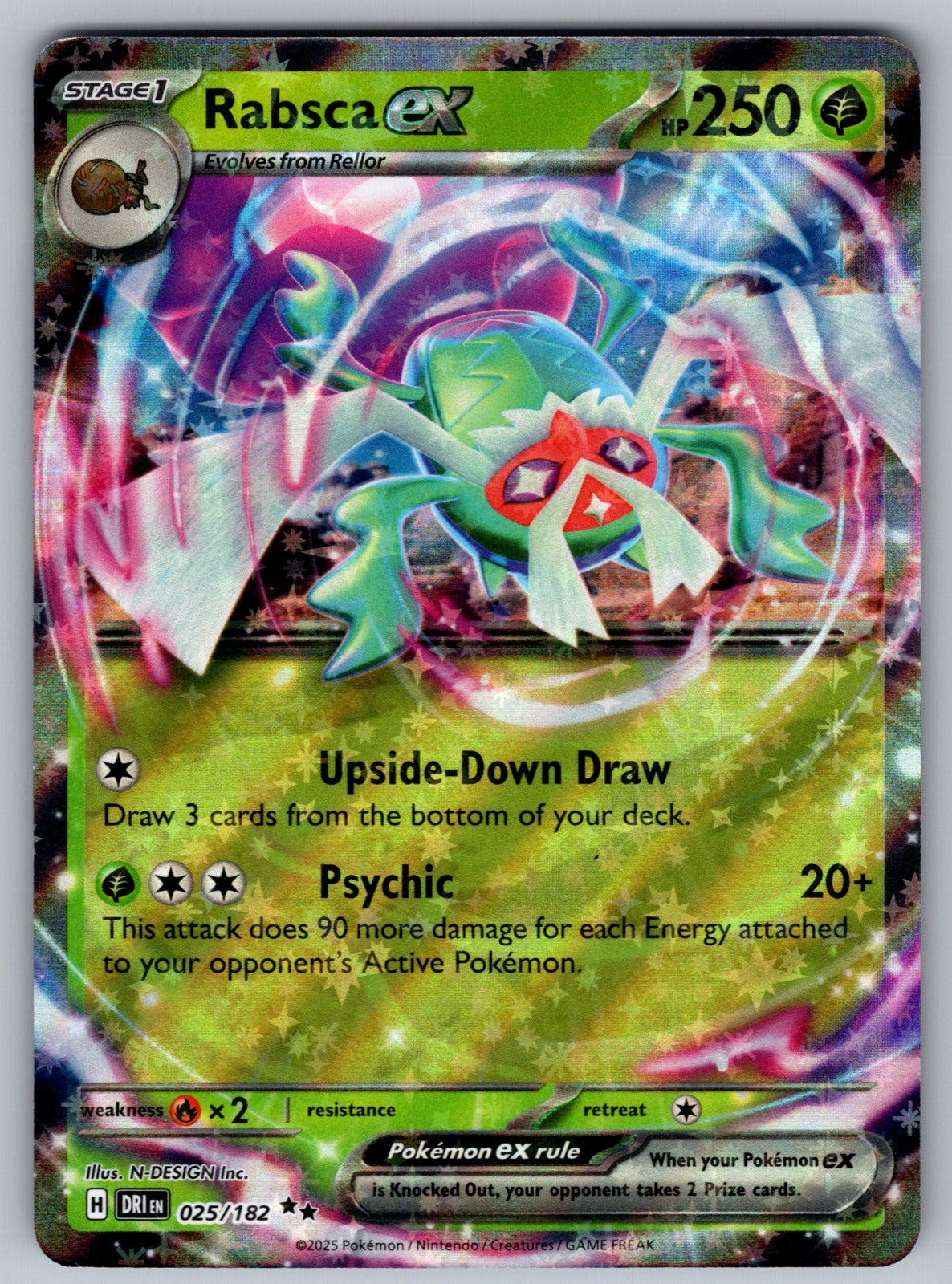 Rabsca ex Holo Double Rare SV10: Destined Rivals 025/182 NM 2025