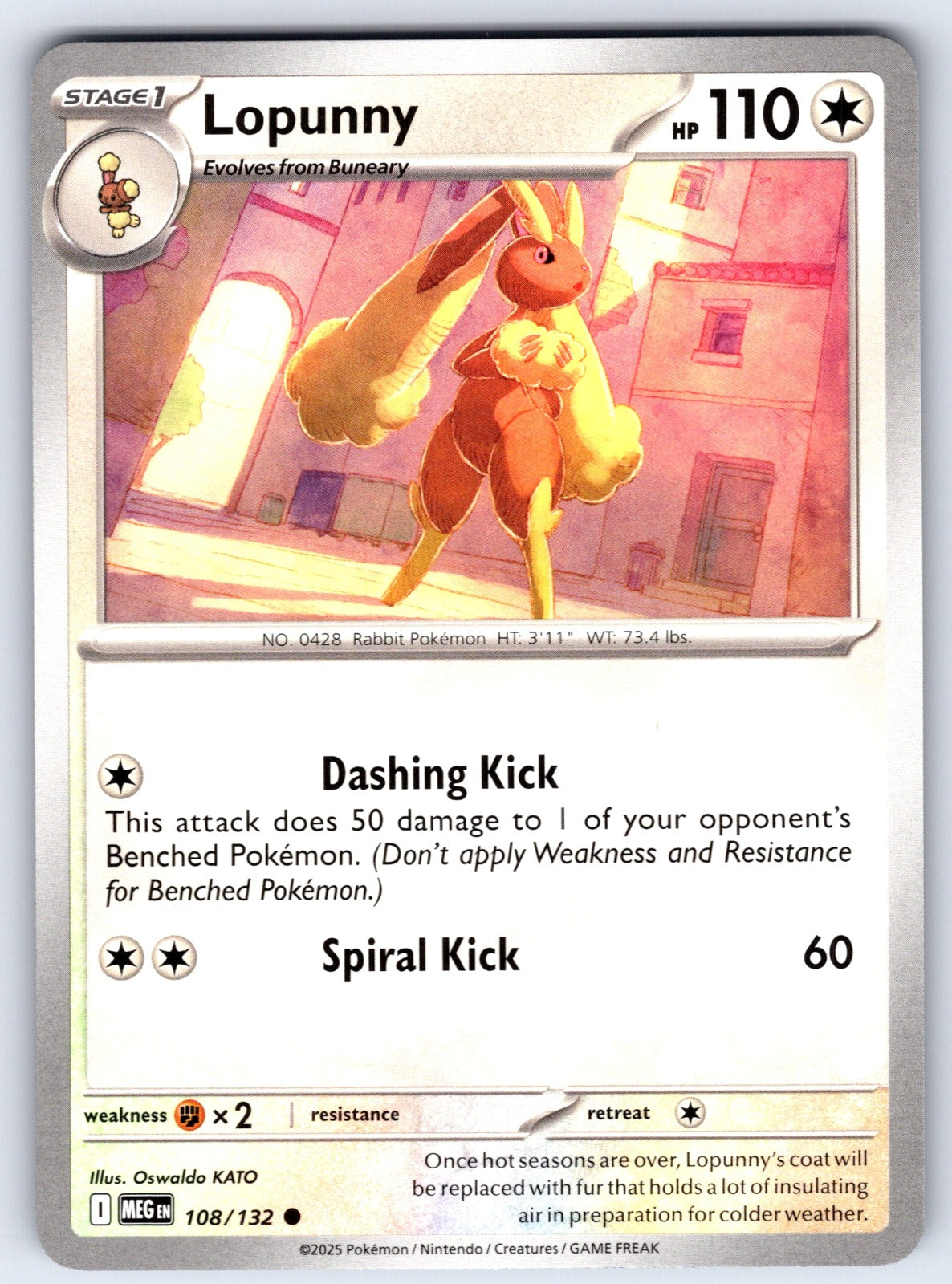 Lopunny Common ME01: Mega Evolution 108/132 LP 2025