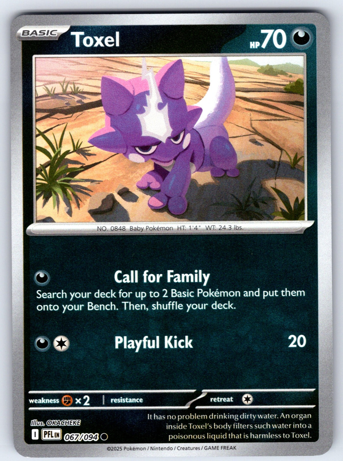 Toxel Reverse Holo Common ME02: Phantasmal Flames 067/094 NM 2025