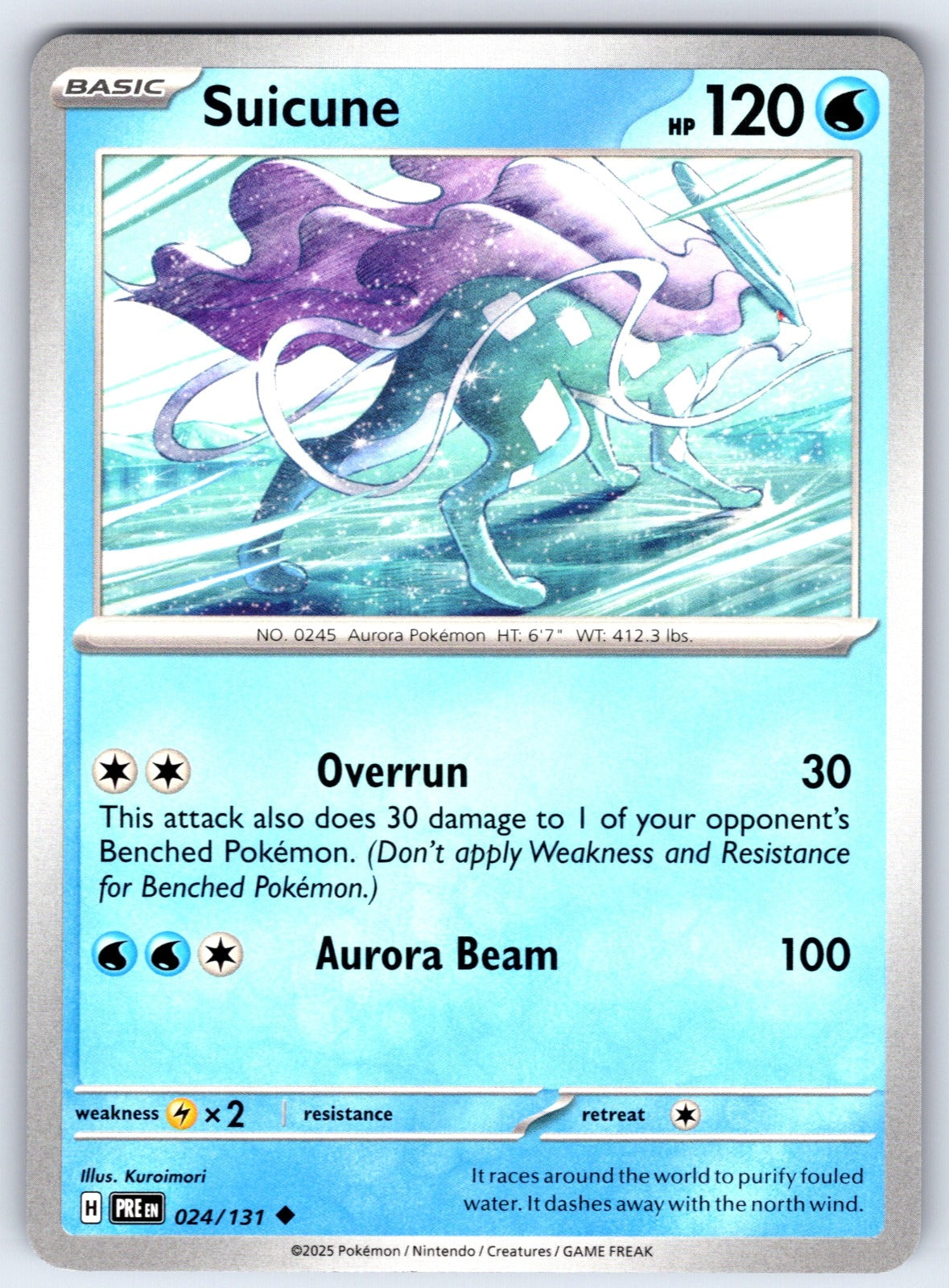 Suicune Uncommon SV: Prismatic Evolutions 024/131 NM 2025