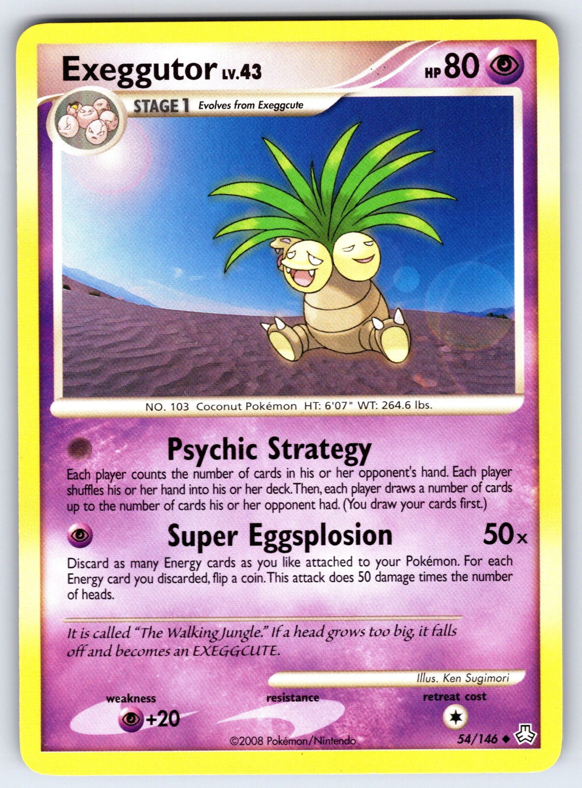 Exeggutor Uncommon Legends Awakened 54/146 LP 2008