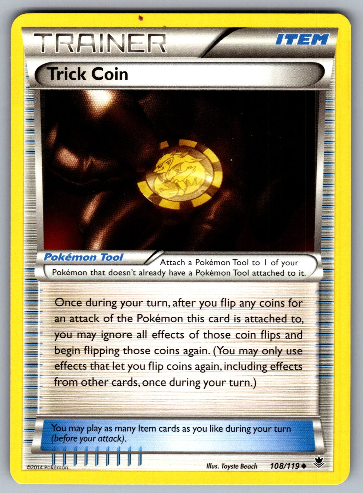 Trick Coin Uncommon XY - Phantom Forces 108/119 LP 2014