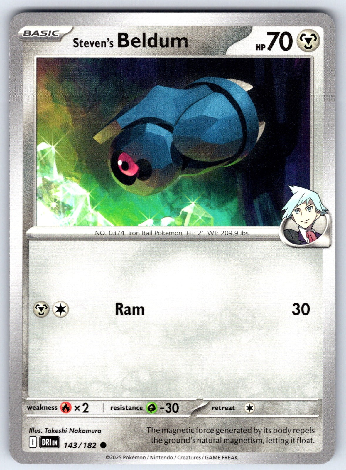 Steven's Beldum Common SV10: Destined Rivals 143/182 NM 2025
