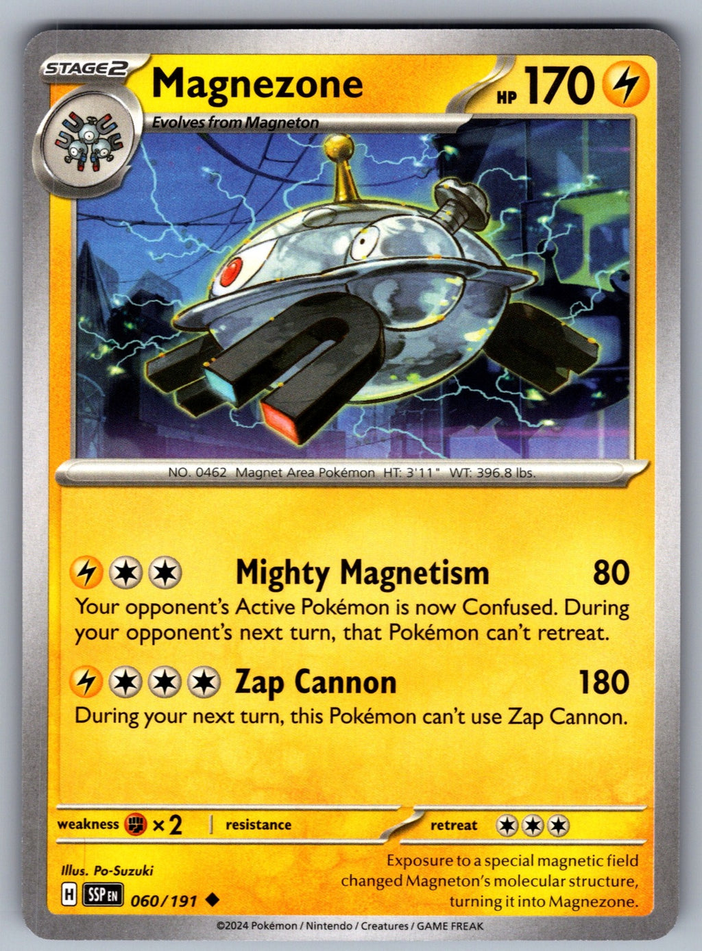 Magnezone Uncommon SV08: Surging Sparks 060/191 NM 2024