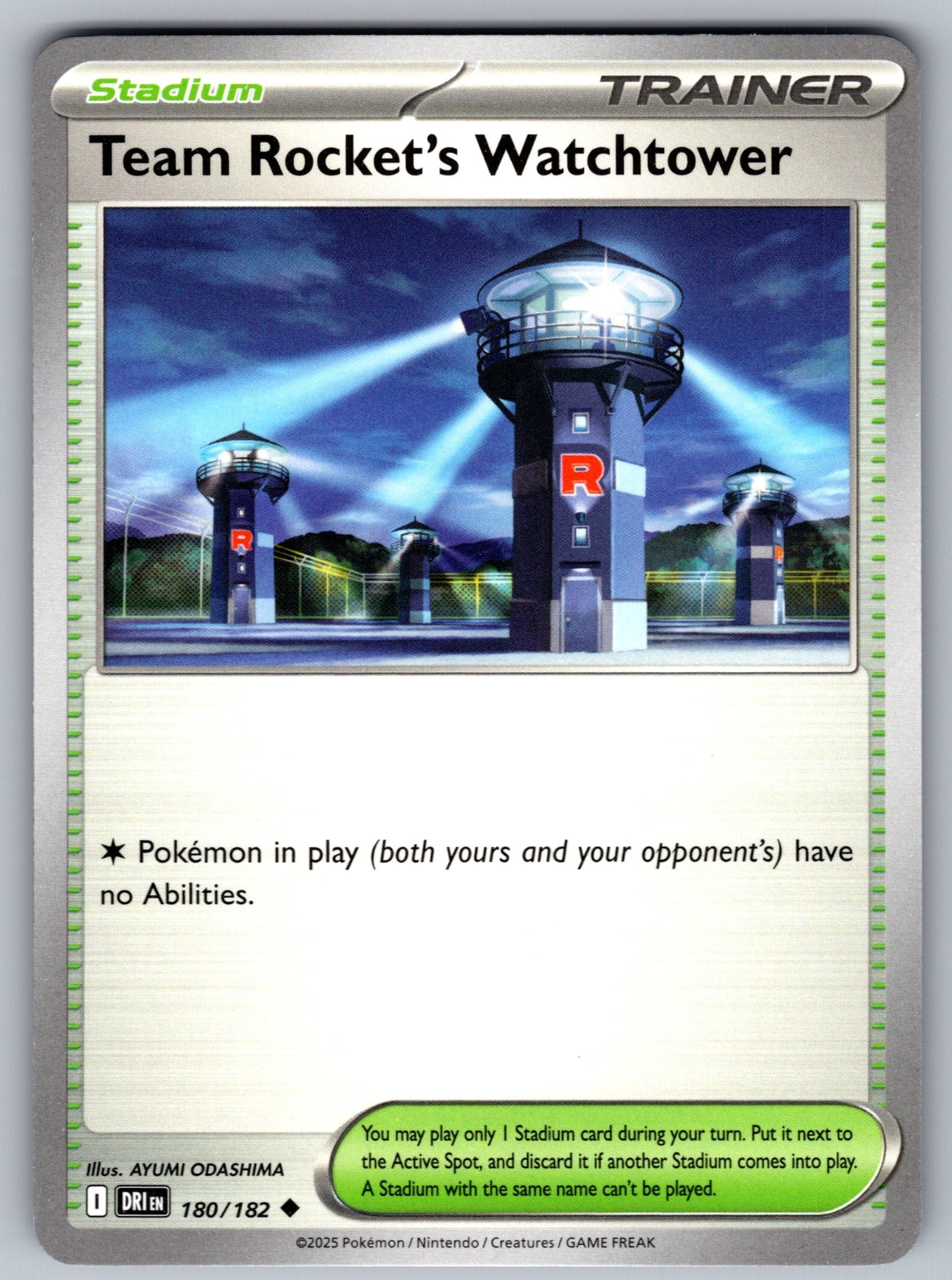 Team Rocket's Watchtower Uncommon SV10: Destined Rivals 180/182 NM 2025