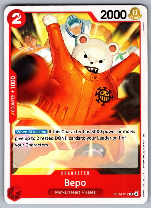 Bepo C The Azure Sea's Seven OP14-012 NM 2026