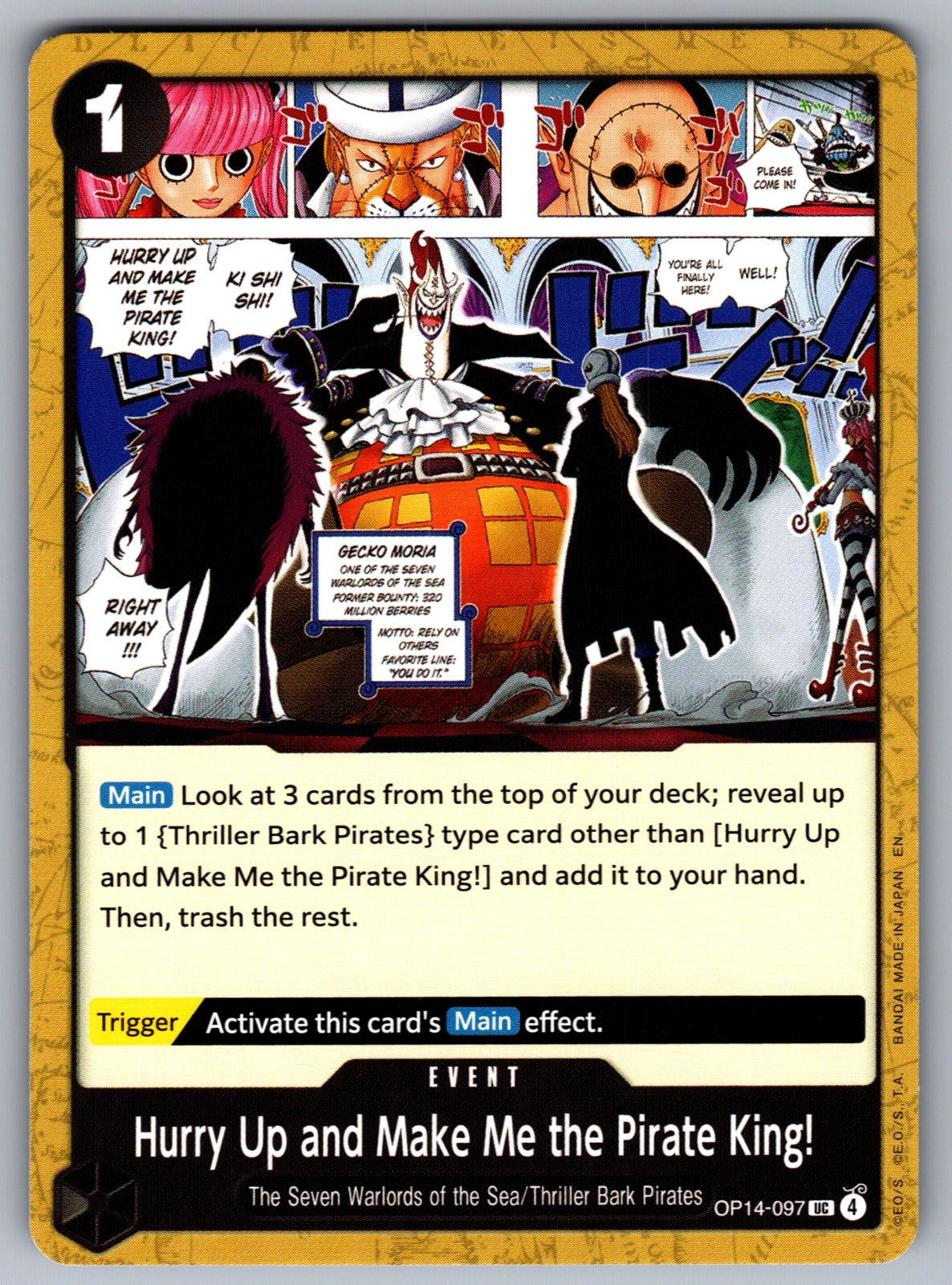 Hurry Up and Make Me the Pirate King! UC The Azure Sea's Seven OP14-097 NM 2026