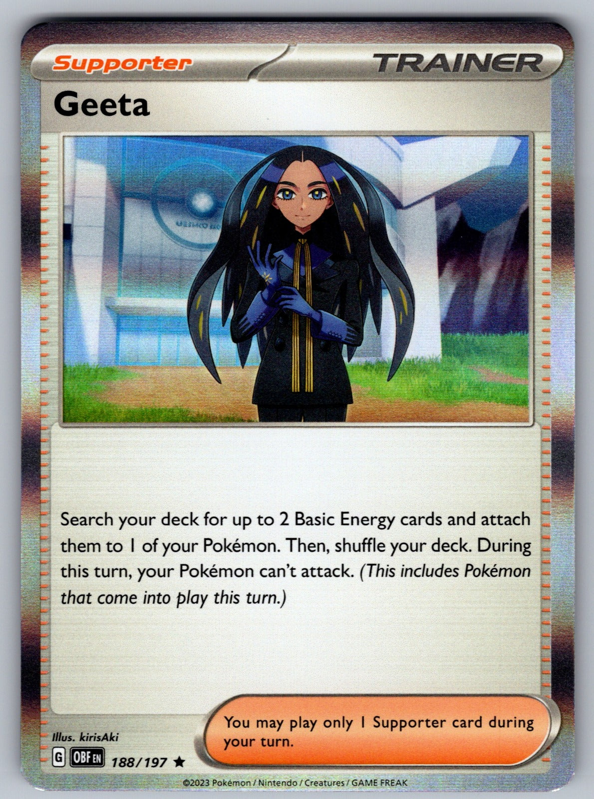 Geeta Holo Rare SV03: Obsidian Flames 188/197 NM 2023