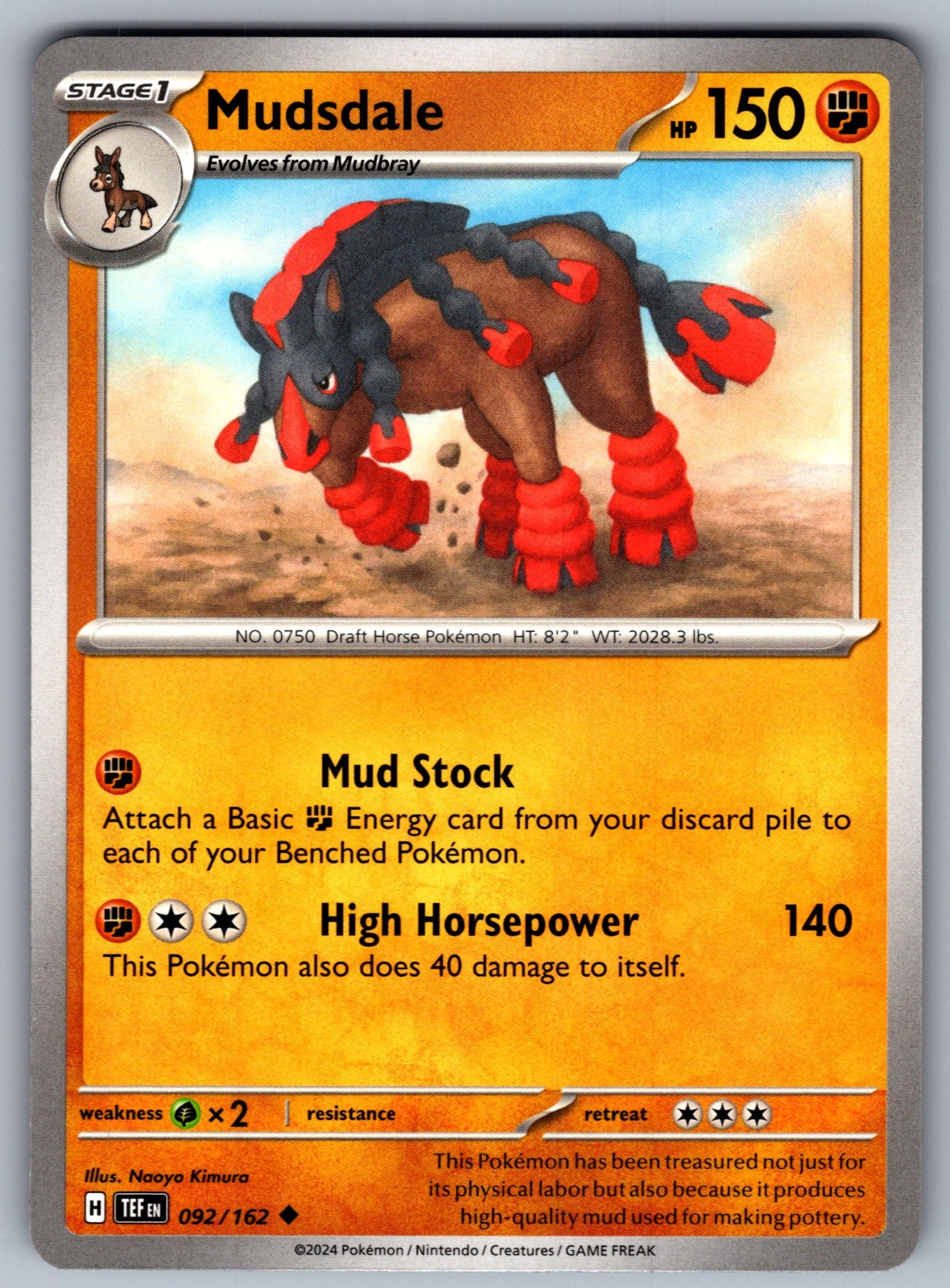 Mudsdale Uncommon SV05: Temporal Forces 092/162 NM 2024