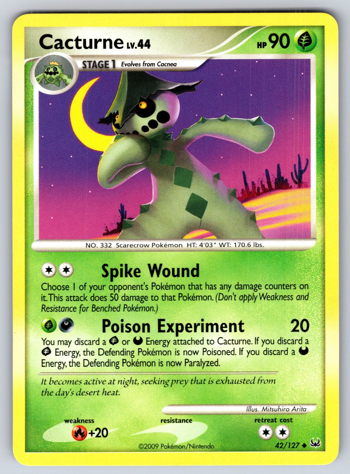Cacturne Uncommon Great Encounters 34/106 LP 2008