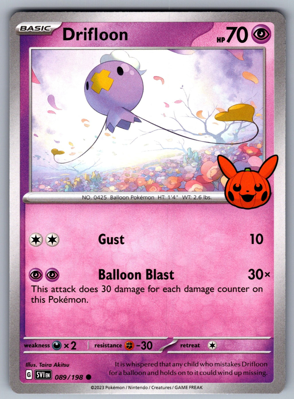 Drifloon Common Trick or Trade BOOster Bundle 2023 089/198 NM 2023