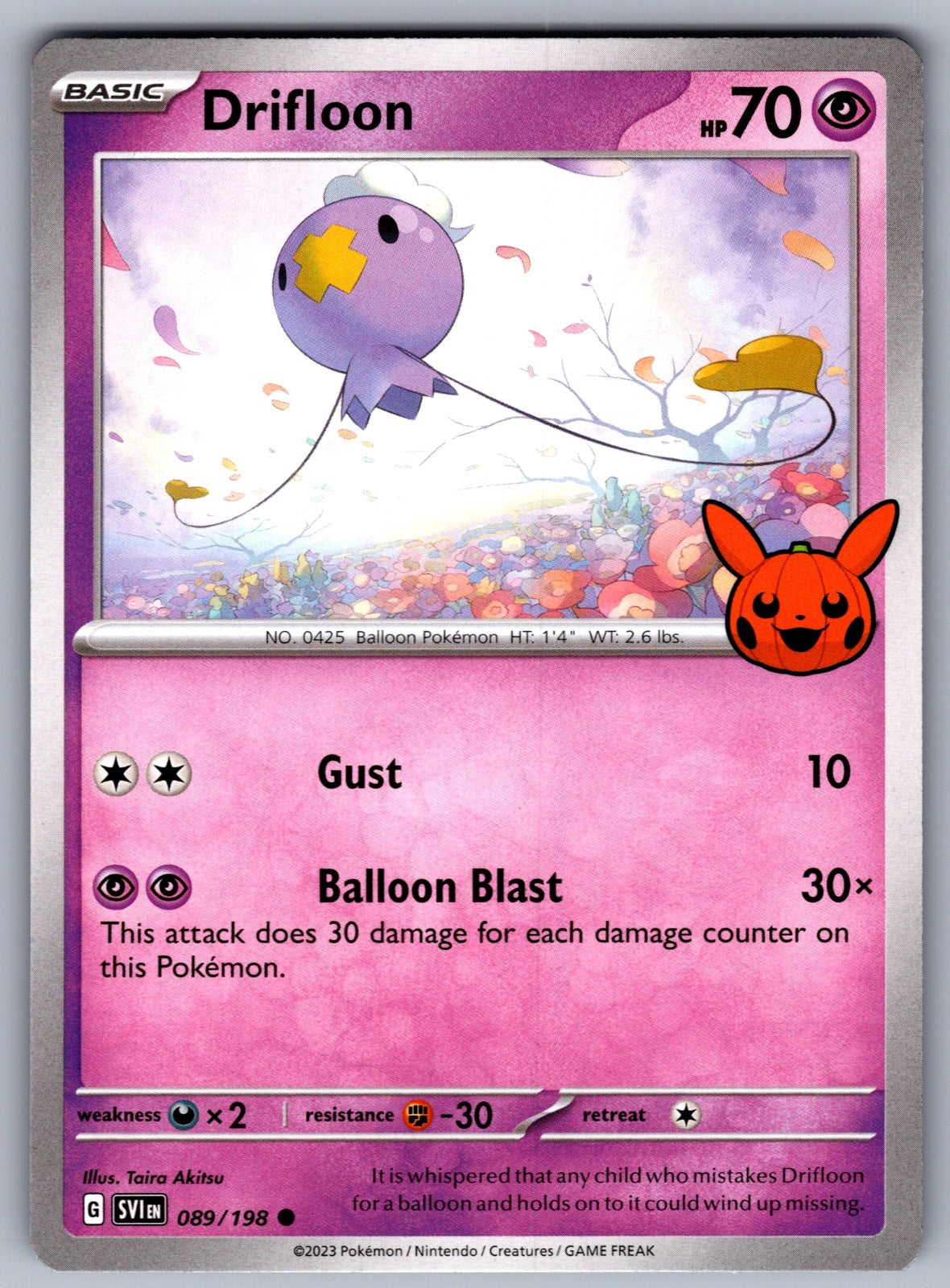 Drifloon Common Trick or Trade BOOster Bundle 2023 089/198 NM 2023