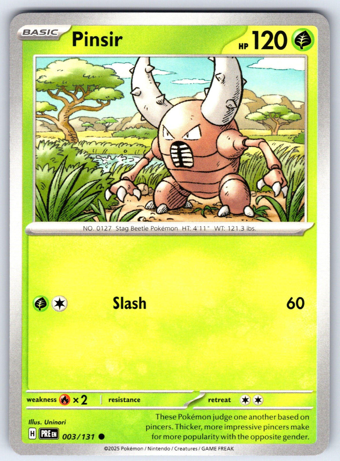 Pinsir Common SV: Prismatic Evolutions 003/131 NM 2025