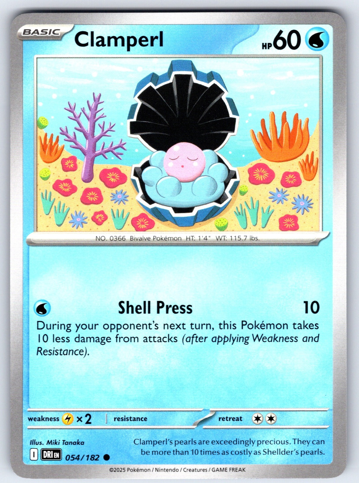 Clamperl Common SV10: Destined Rivals 054/182 NM 2025