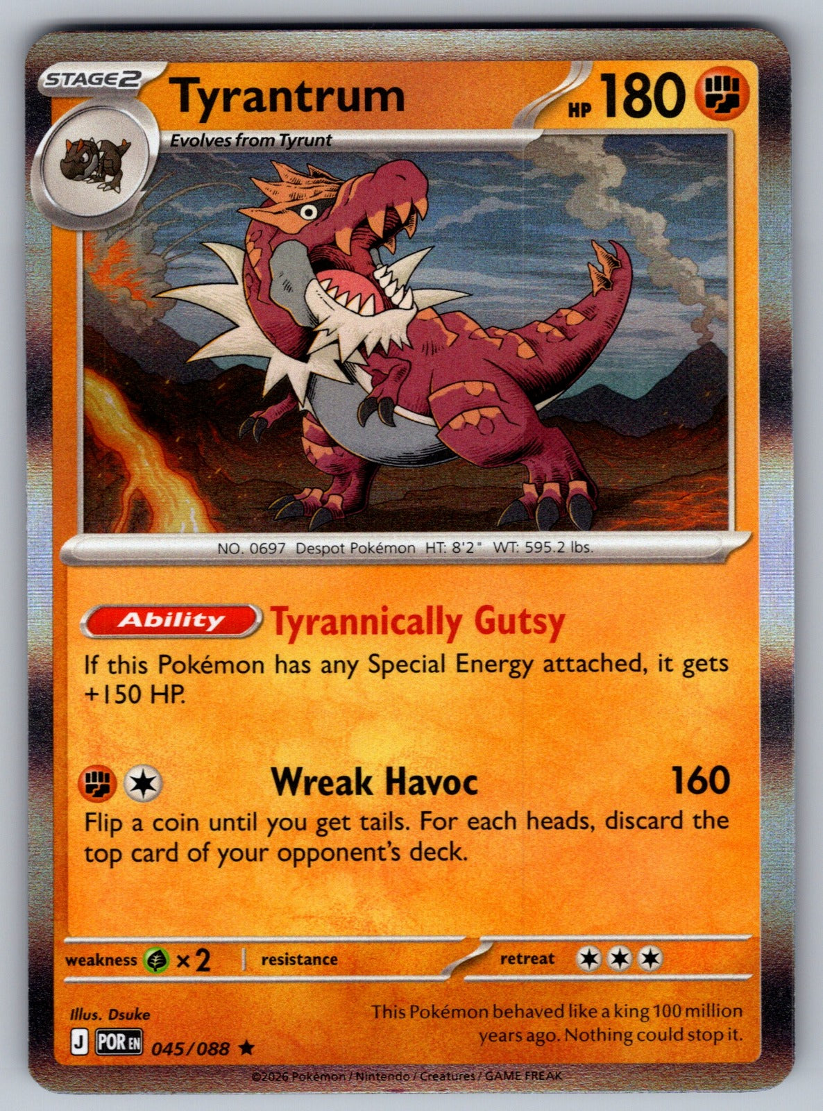 Tyrantrum Rare Deck Exclusives 045/088 NM 2016