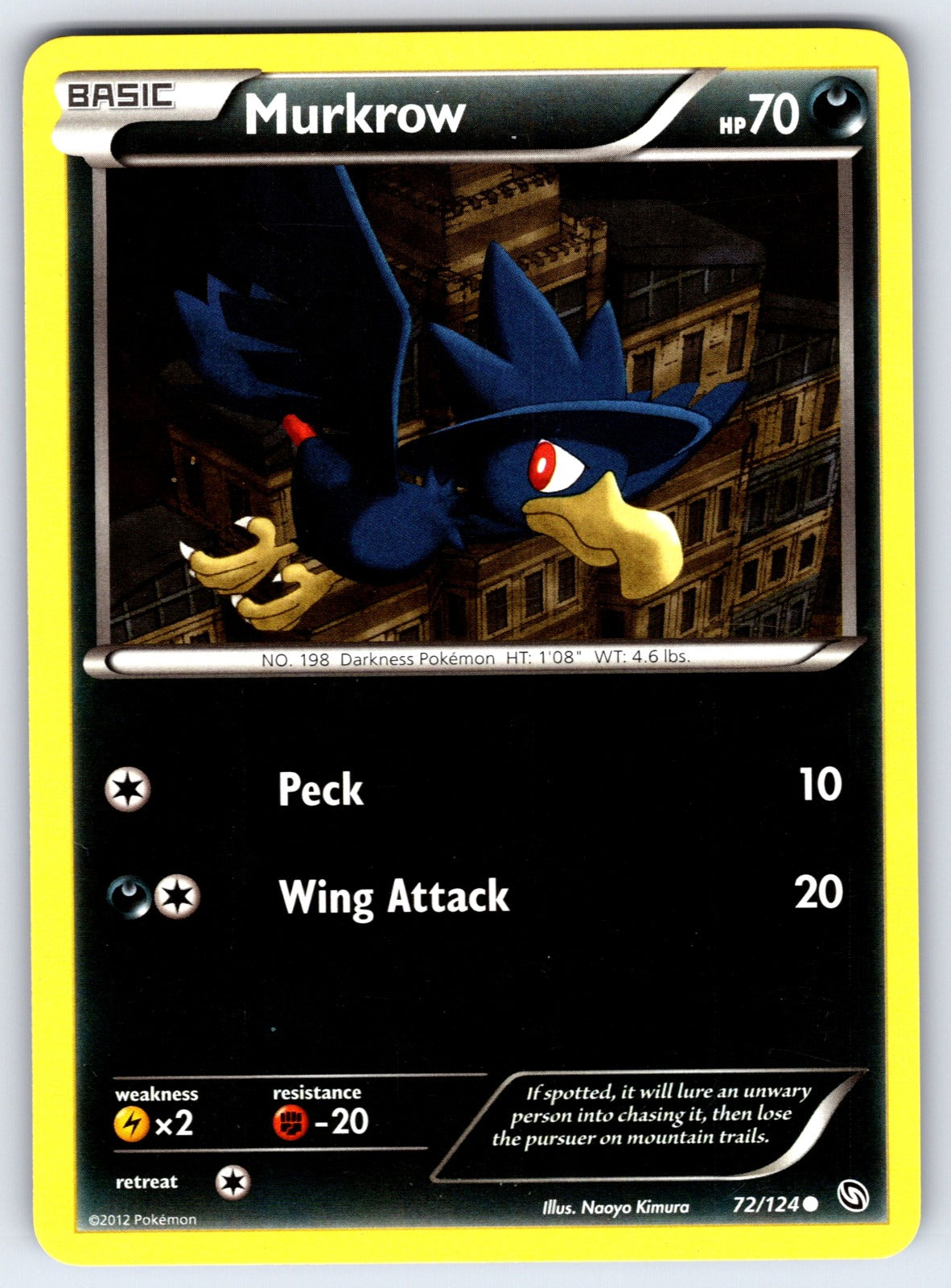Murkrow Common Dragons Exalted 72/124 LP 2012