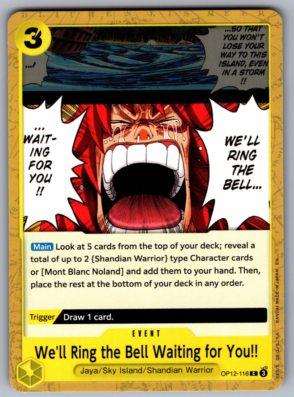 We'll Ring the Bell Waiting for You!! C Legacy of the Master OP12-116 NM 2025