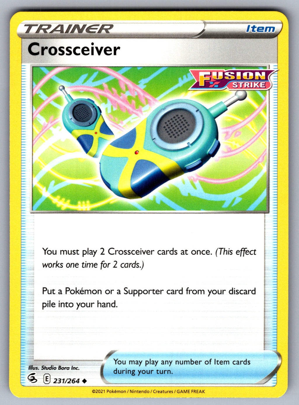 Crossceiver Uncommon SWSH08: Fusion Strike 231/264 NM 2021