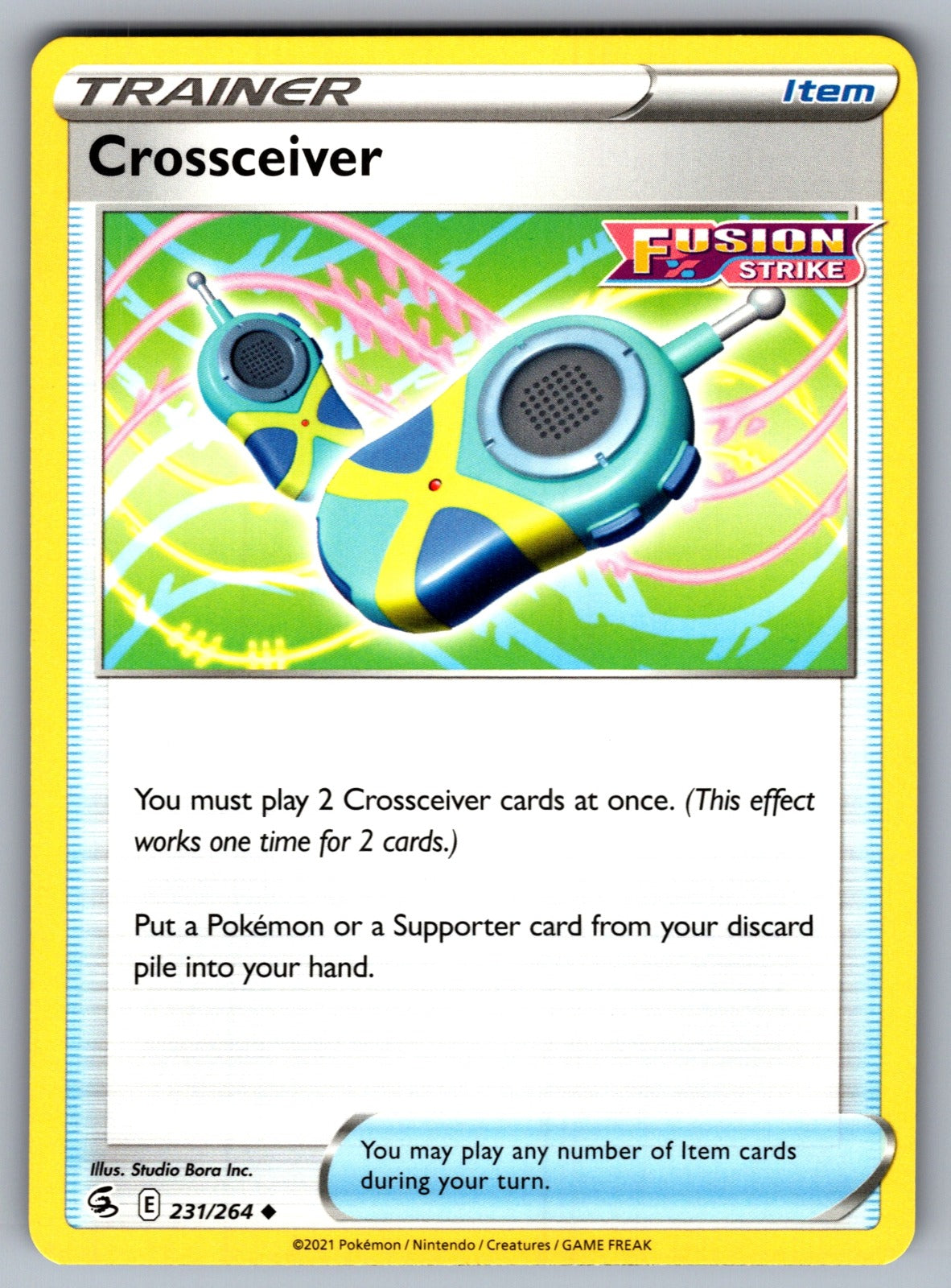 Crossceiver Uncommon SWSH08: Fusion Strike 231/264 NM 2021