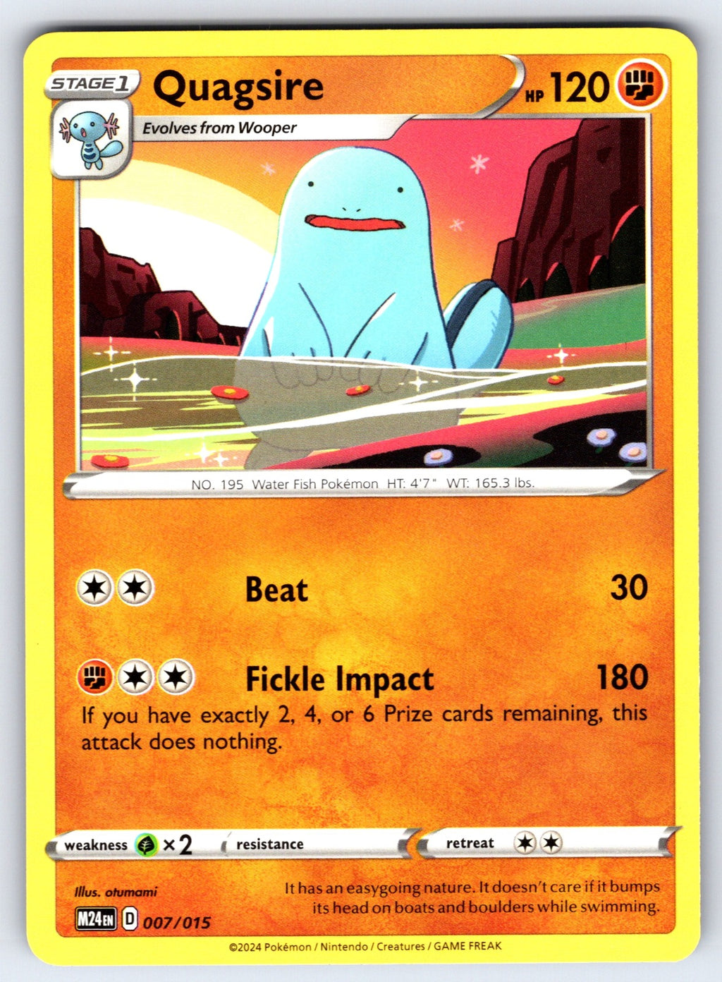 Quagsire Promo McDonald's Promos 2024 007/015 NM 2025