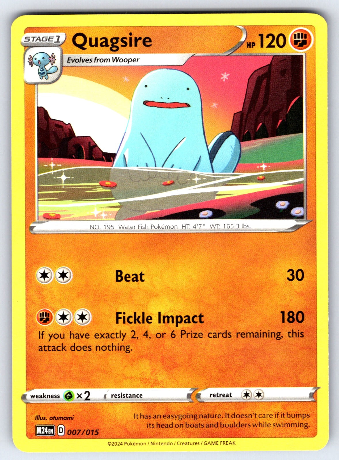 Quagsire Promo McDonald's Promos 2024 007/015 NM 2025