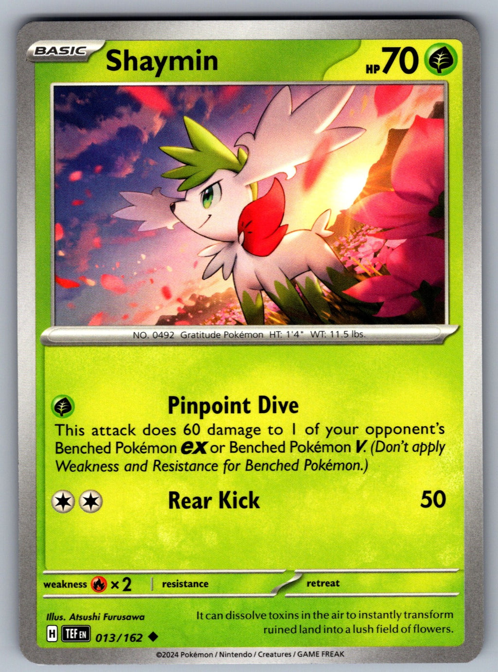 Shaymin Uncommon SV05: Temporal Forces 013/162 NM 2024