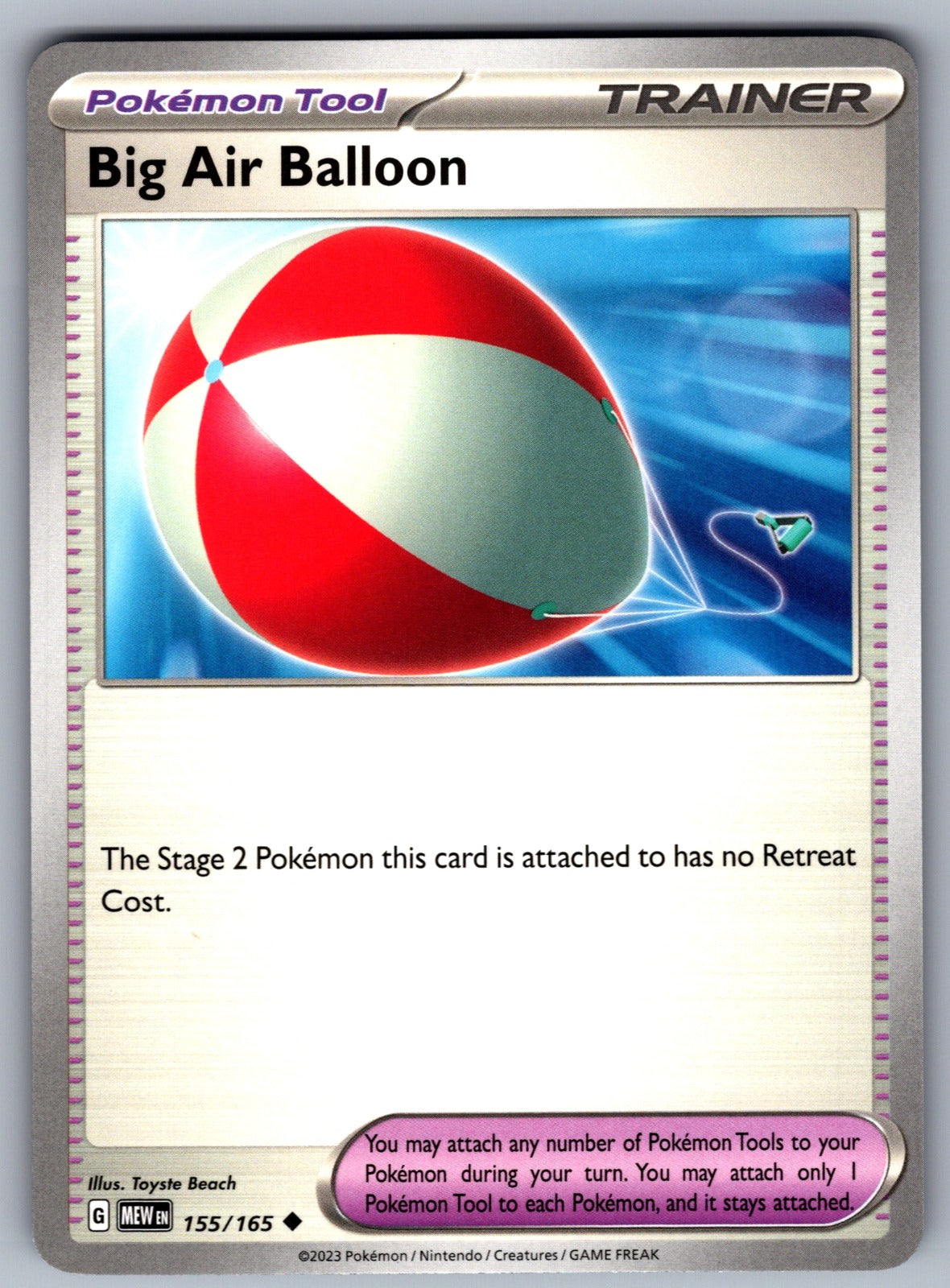 Big Air Balloon Uncommon SV: Scarlet & Violet 151 155/165 NM 2023