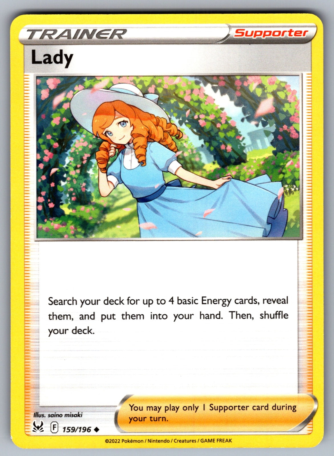 Lady Uncommon SWSH11: Lost Origin 159/196 NM 2022
