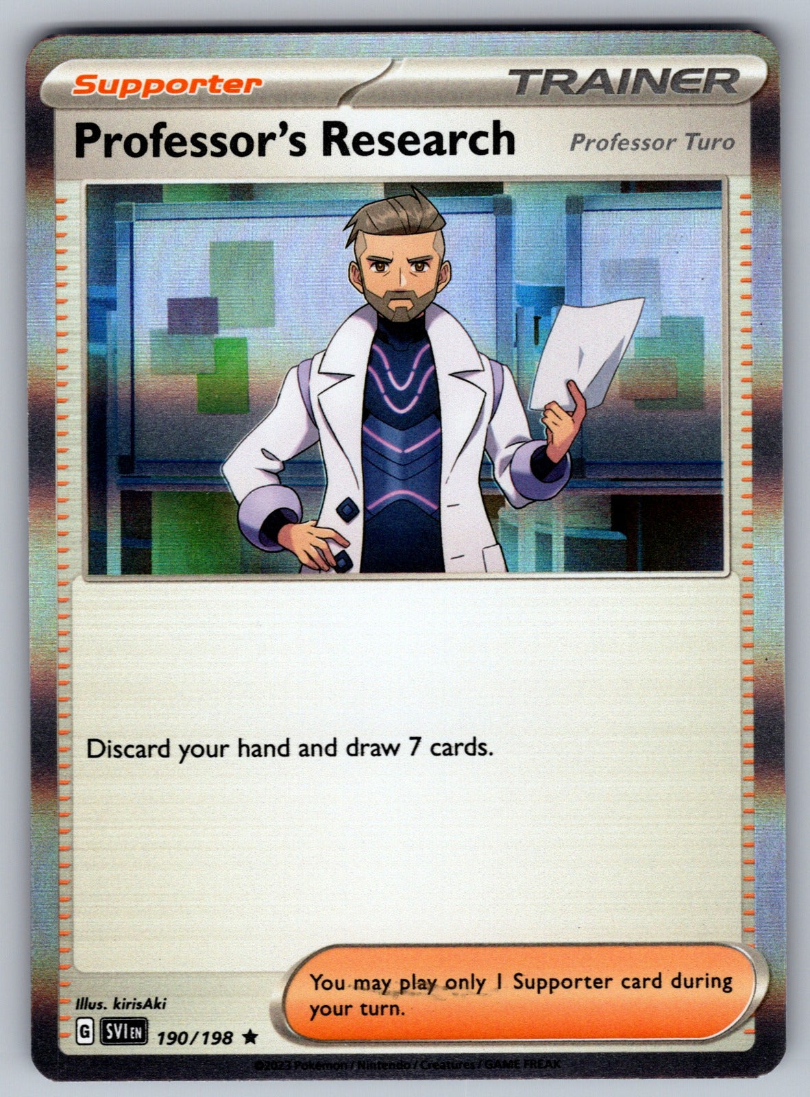 Professor's Research Holo Rare SV01: Scarlet & Violet Base Set 190/198 NM 2023