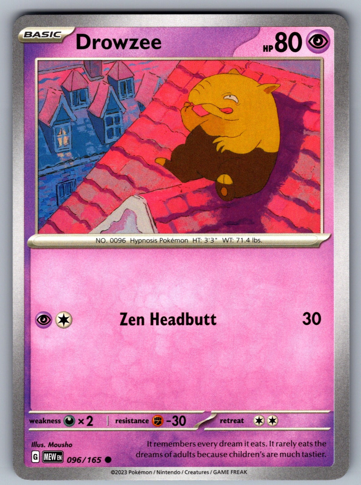 Drowzee Common SV: Scarlet & Violet 151 096/165 NM 2023