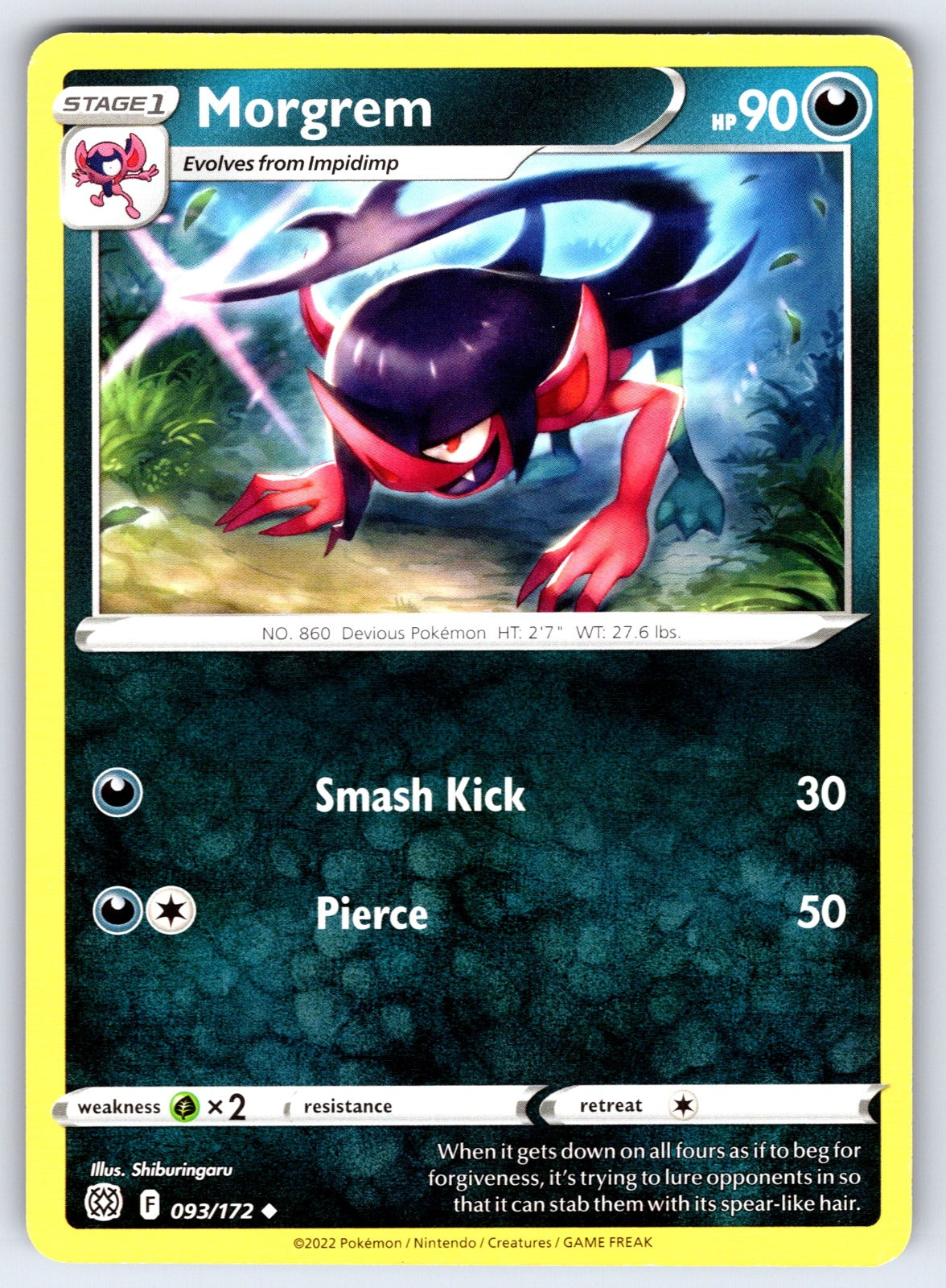 Morgrem Uncommon SWSH09: Brilliant Stars 093/172 NM 2022