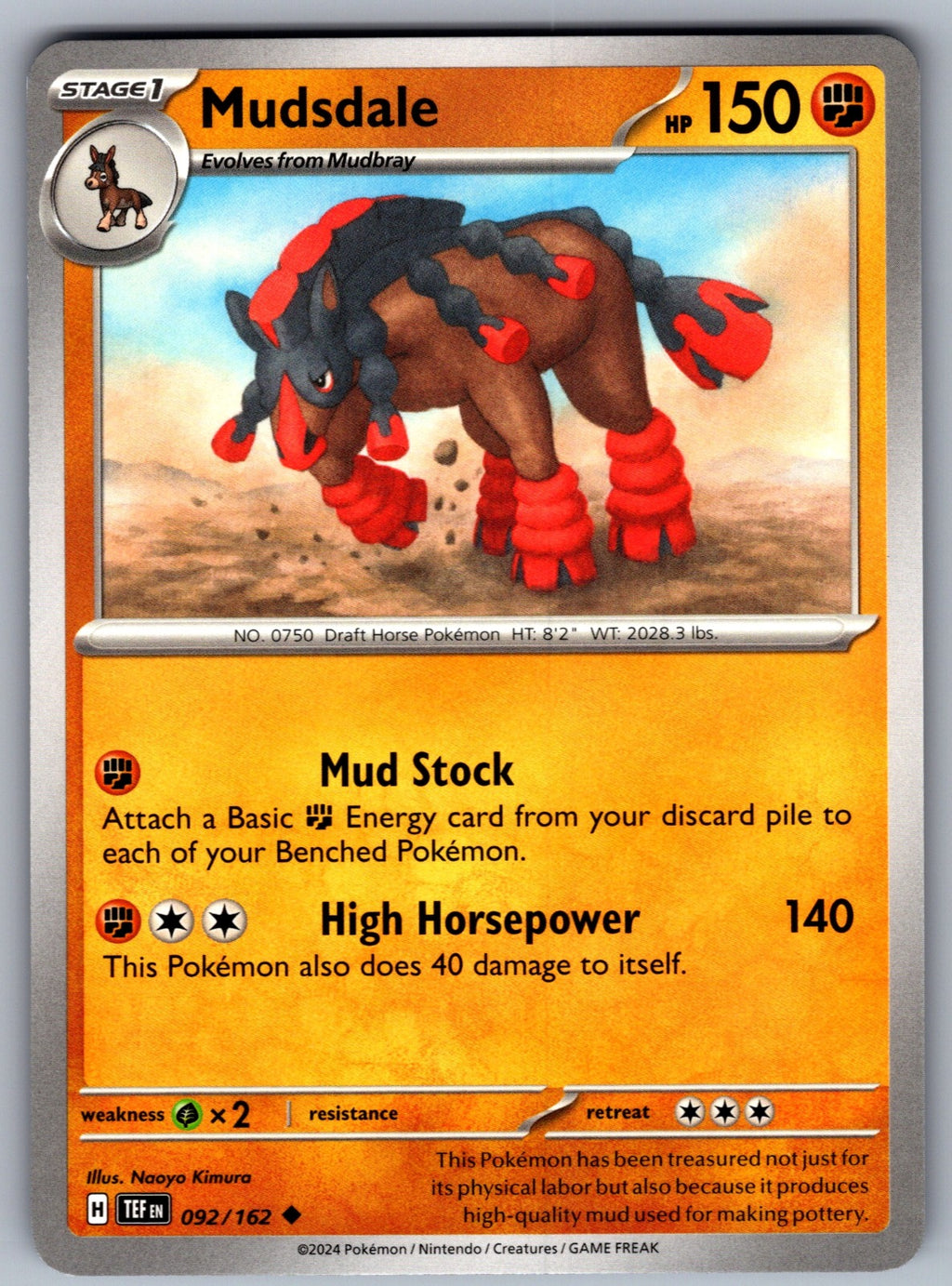 Mudsdale Uncommon SV05: Temporal Forces 092/162 NM 2024
