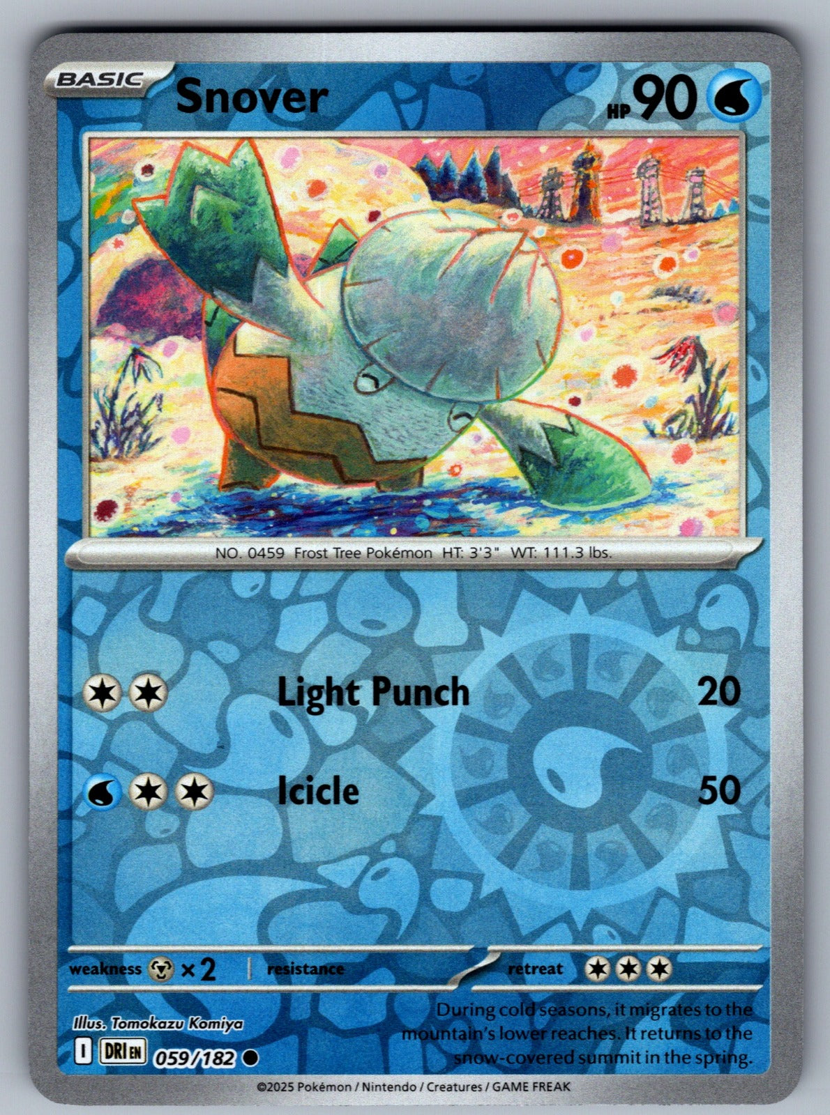 Snover Reverse Holo Common SV10: Destined Rivals 059/182 NM 2025