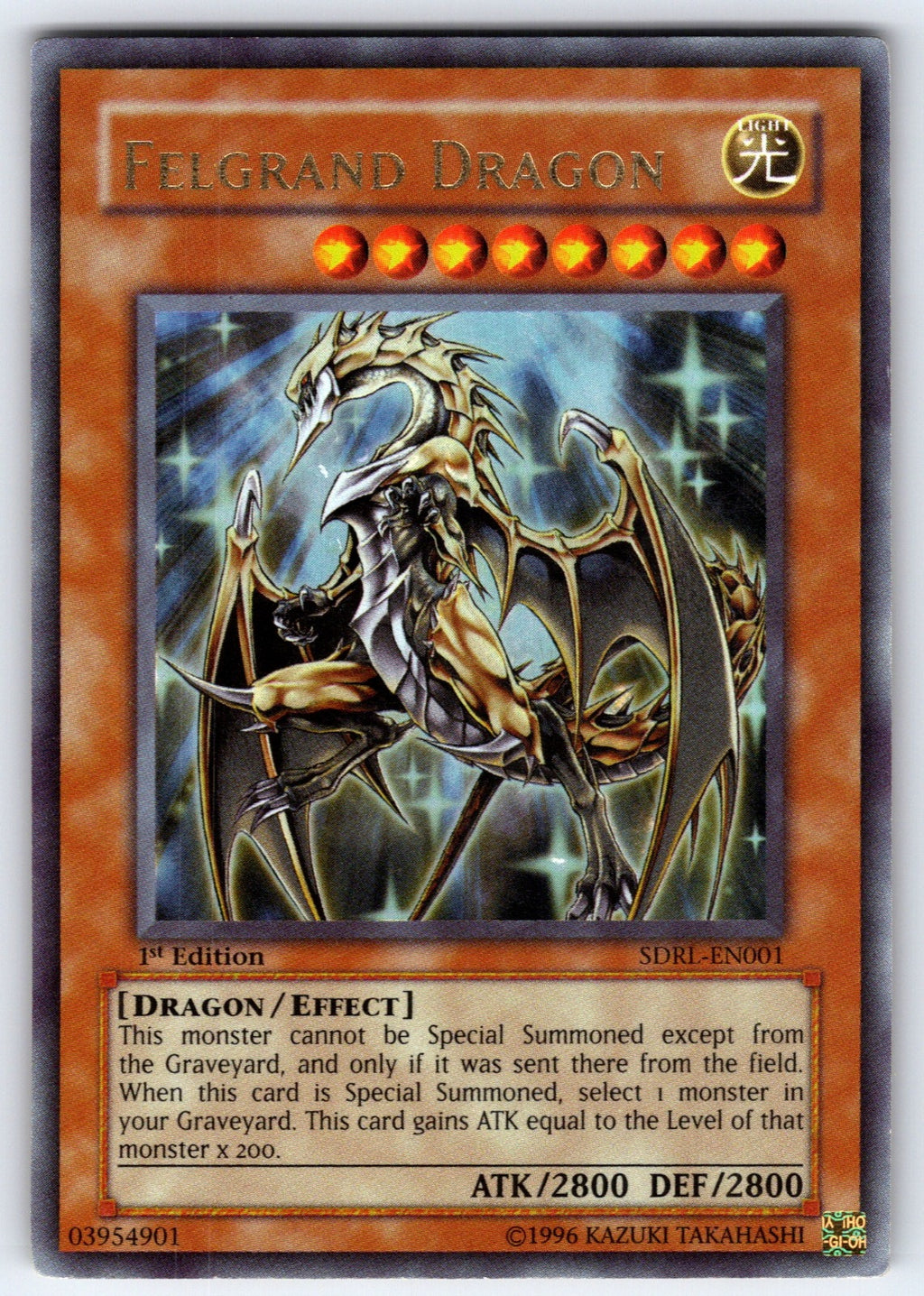 Felgrand Dragon 1st Edition Ultra Rare Structure Deck: Rise of the Dragon Lords 