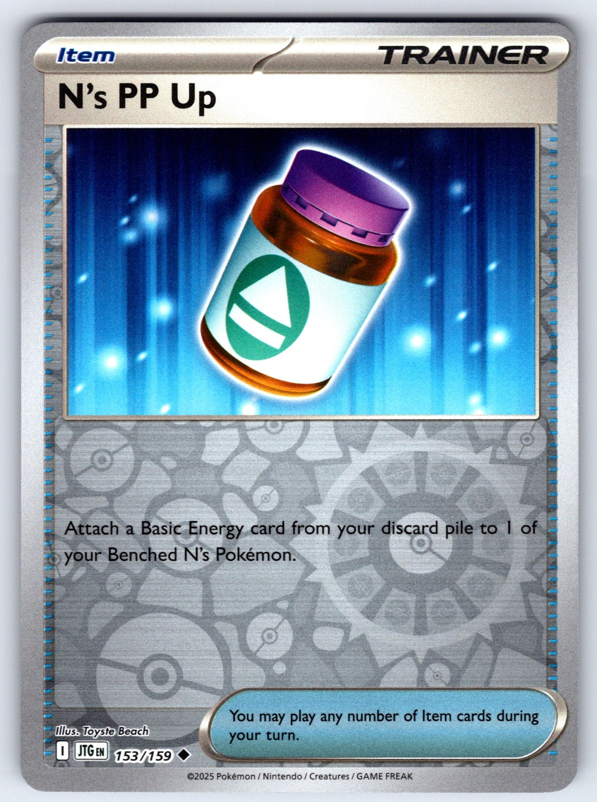N's PP Up Reverse Holo Uncommon SV09: Journey Together 153/159 NM 2025