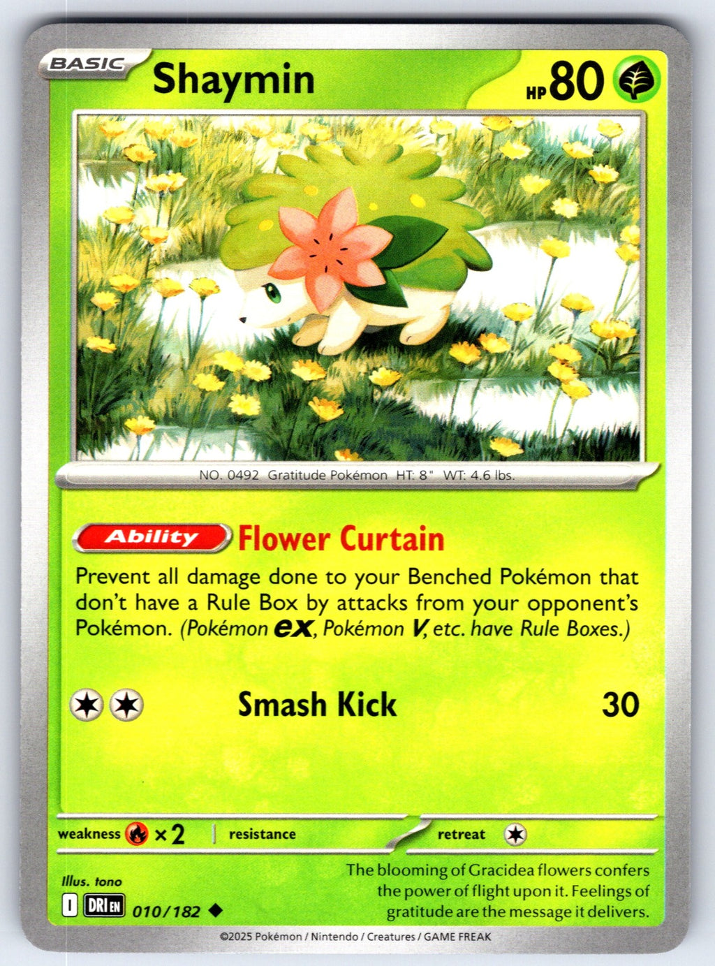 Shaymin Uncommon SV10: Destined Rivals 010/182 NM 2025
