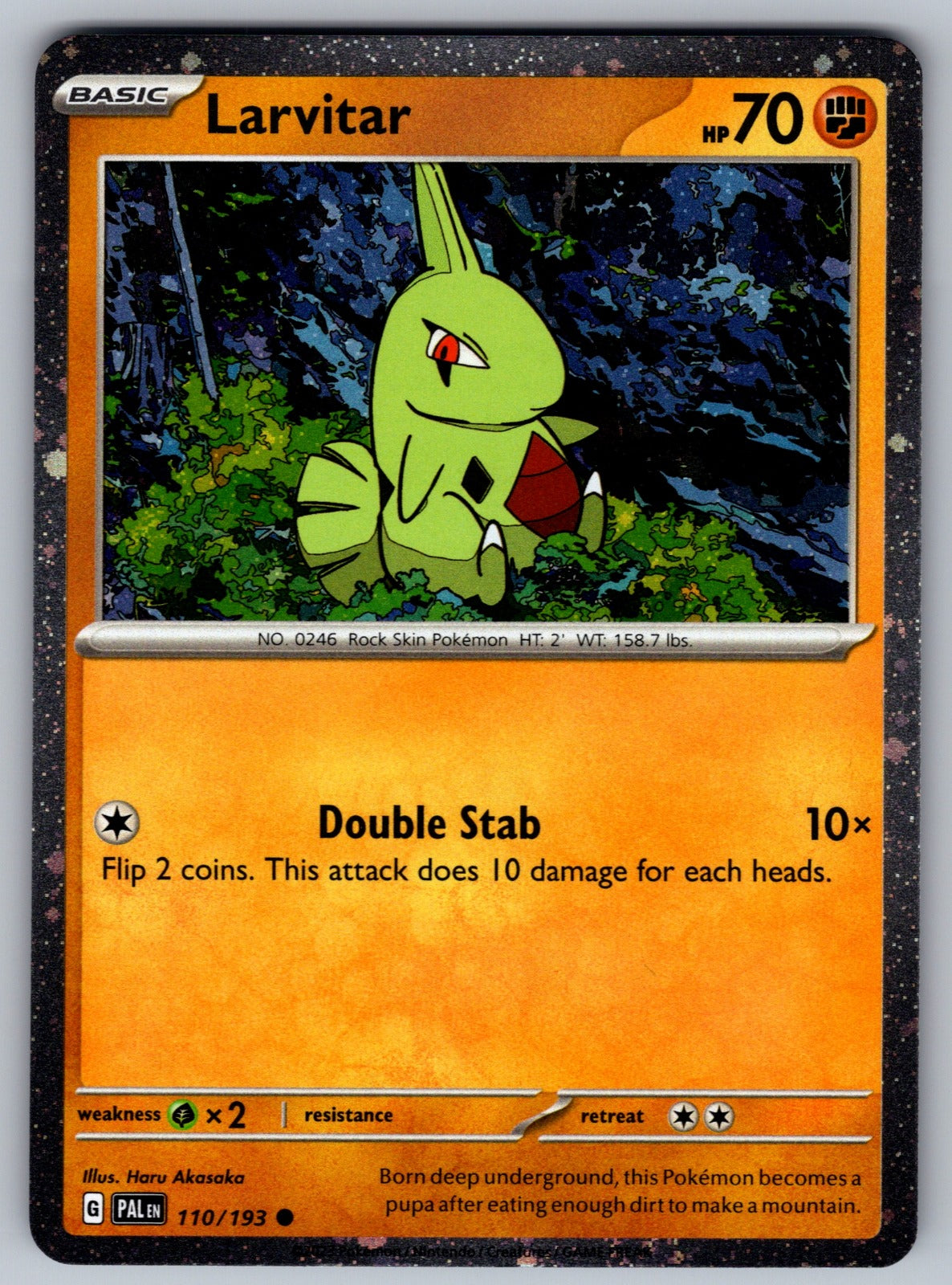 Larvitar Common SV02: Paldea Evolved 110/193 NM 2023