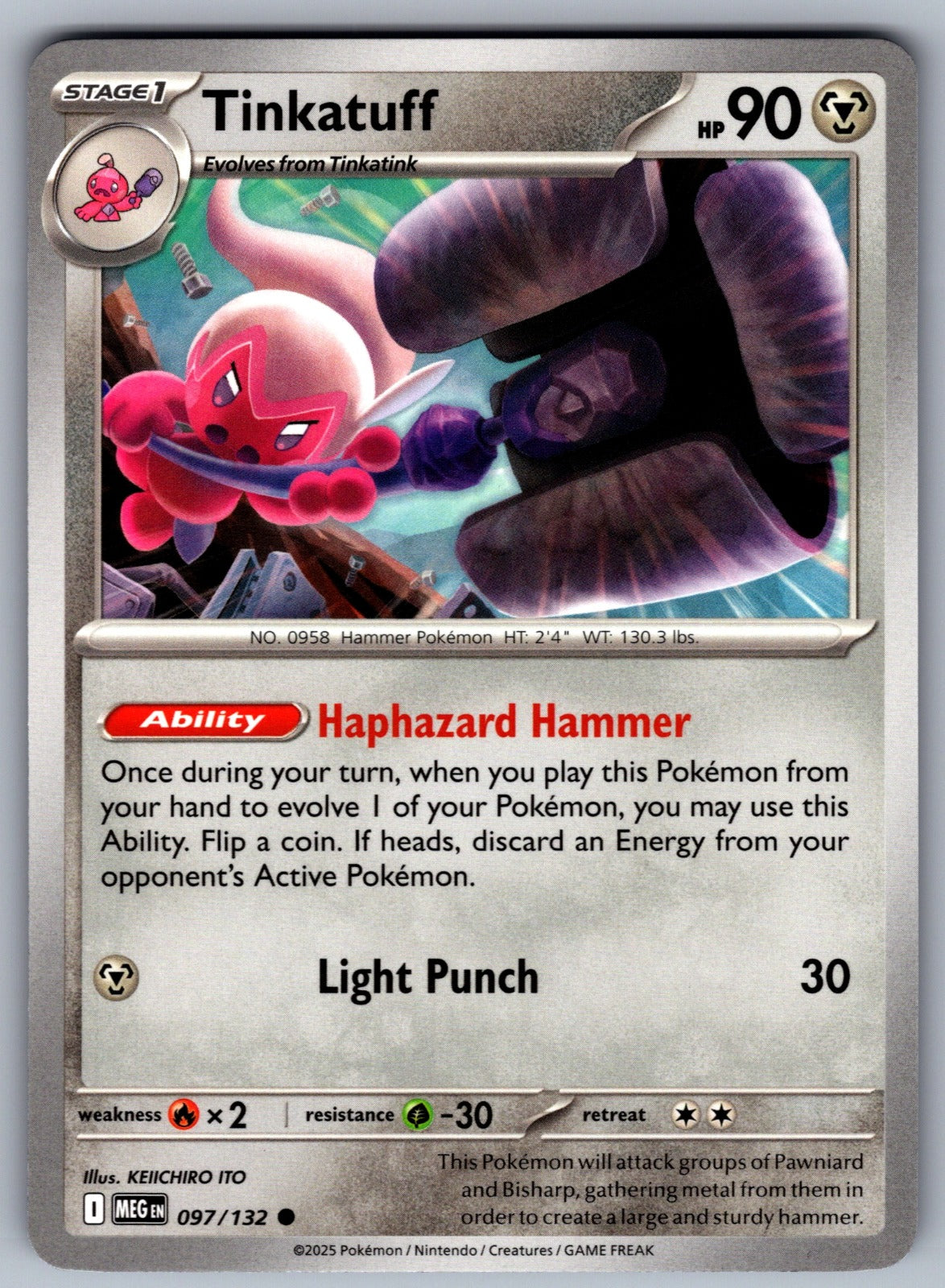 Tinkatuff Common ME01: Mega Evolution 097/132 NM 2025