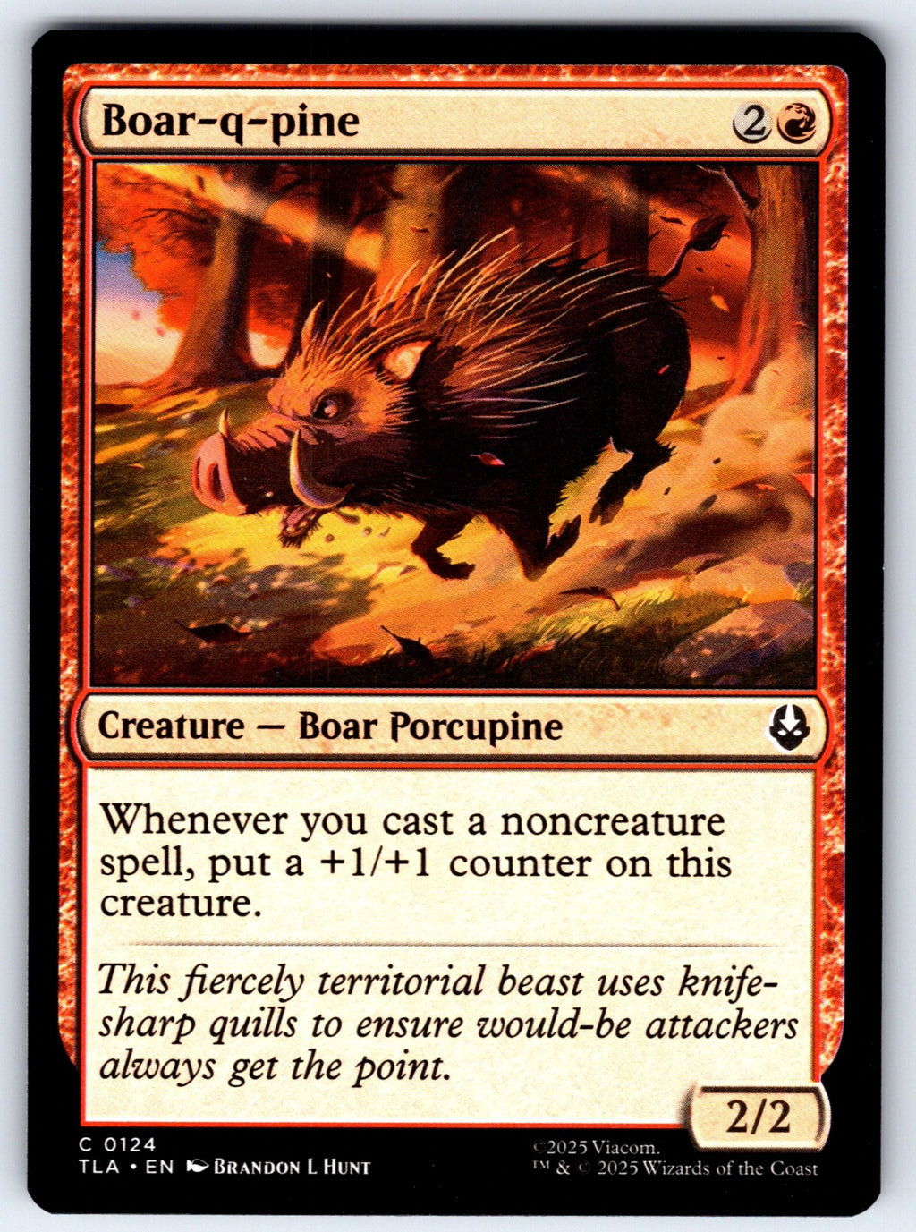 Boar-q-pine C Avatar: The Last Airbender 124 NM 2025