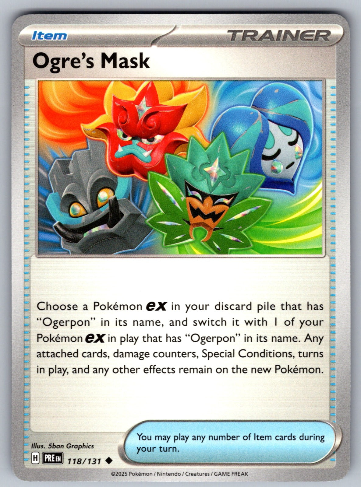Ogre's Mask Uncommon SV: Prismatic Evolutions 118/131 NM 2025