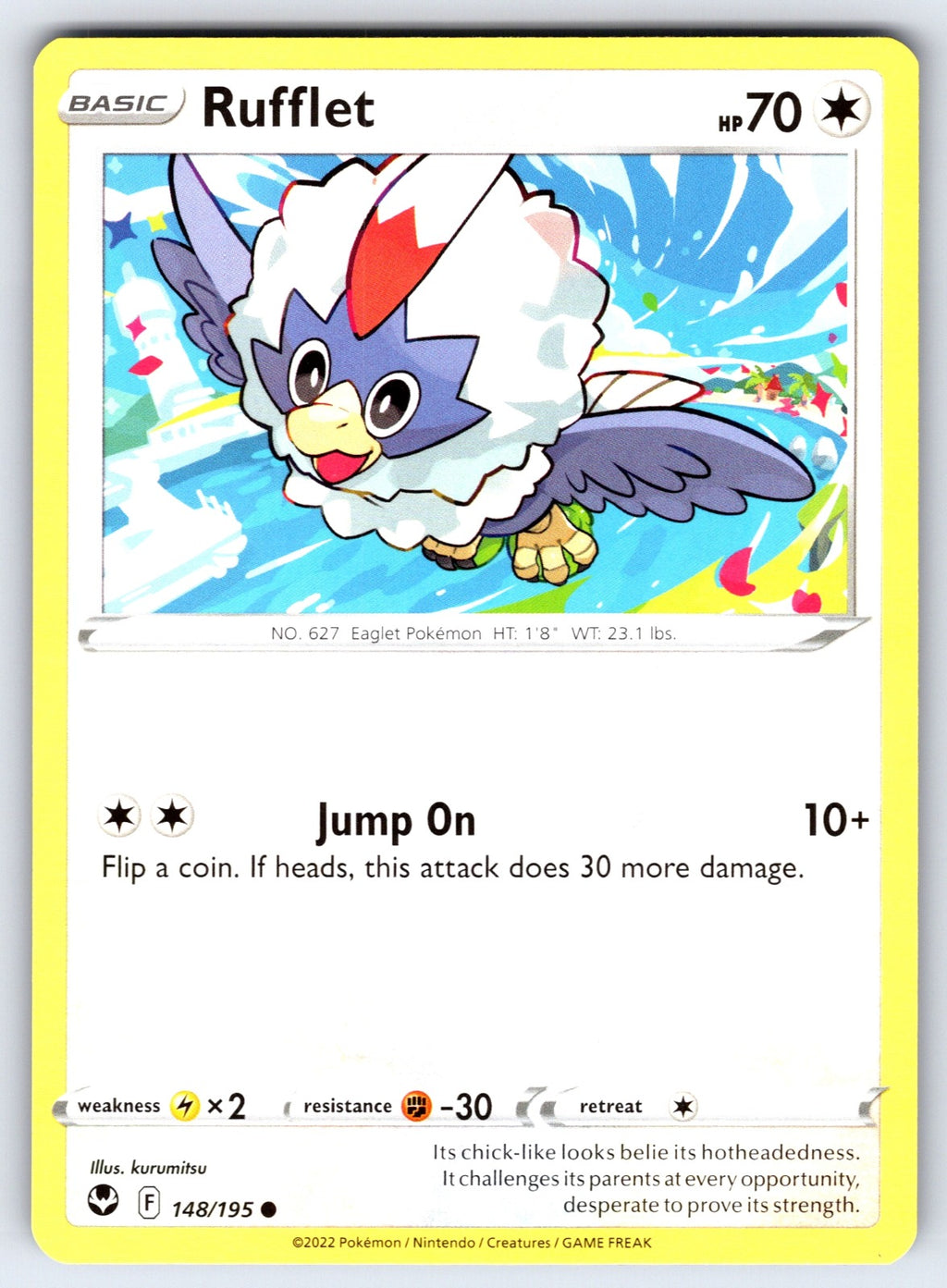 Rufflet Common SWSH12: Silver Tempest 148/195 LP 2022
