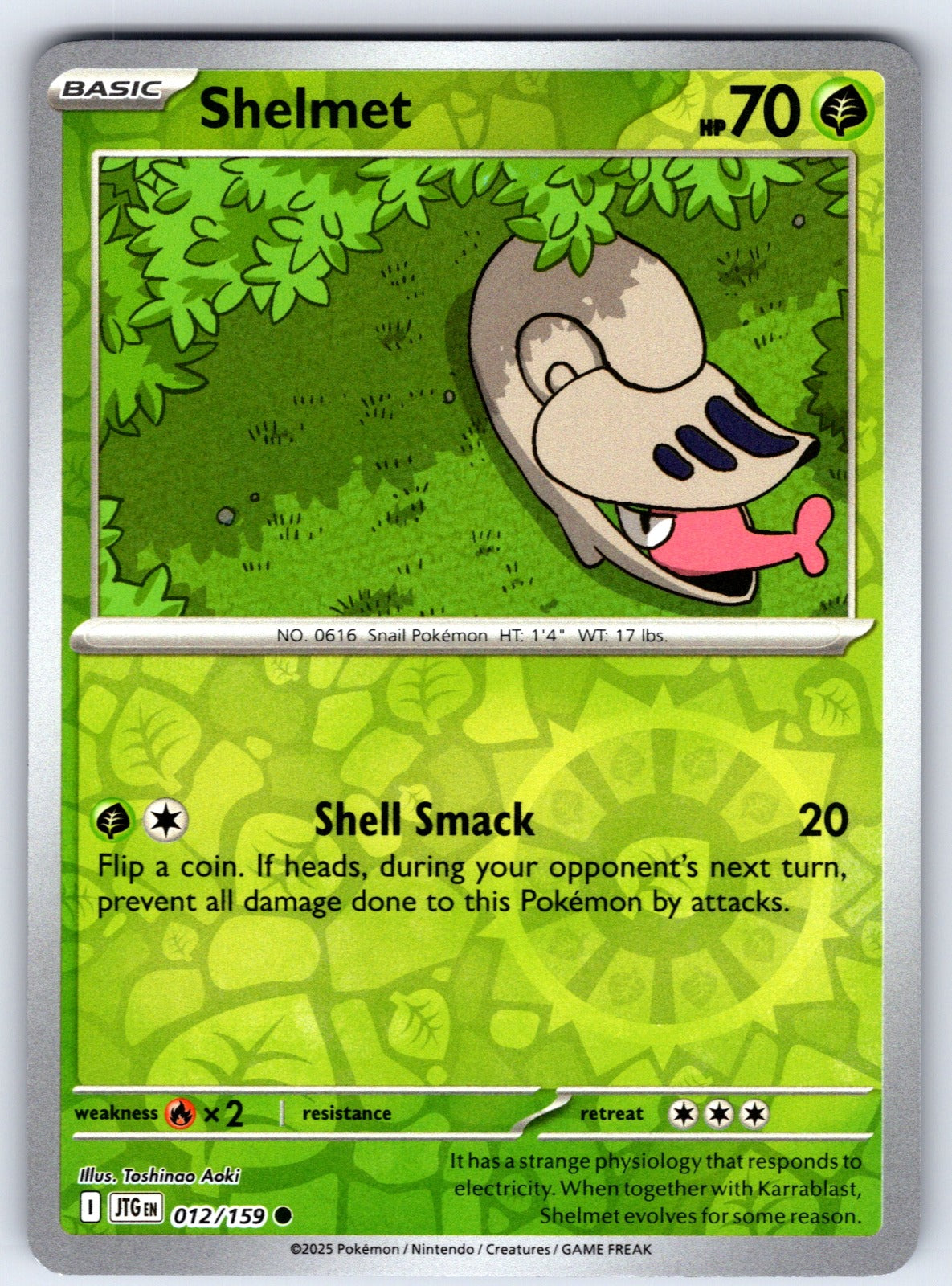 Shelmet Reverse Holo Common SV09: Journey Together 012/159 NM 2025