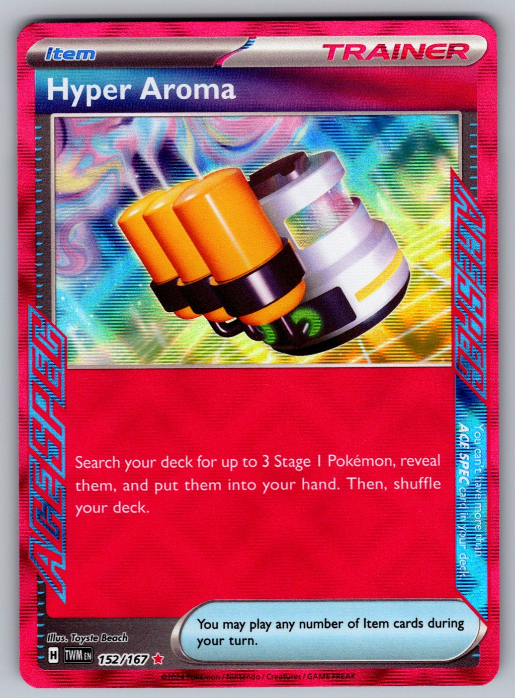 Hyper Aroma Holo ACE SPEC Rare SV06: Twilight Masquerade 152/167 NM 2024