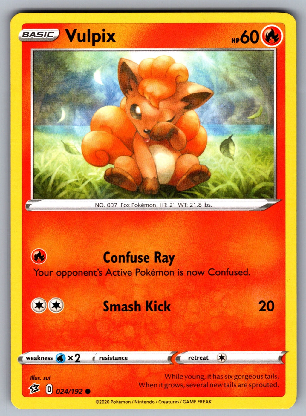 Vulpix Common SWSH02: Rebel Clash 024/192 NM 2020
