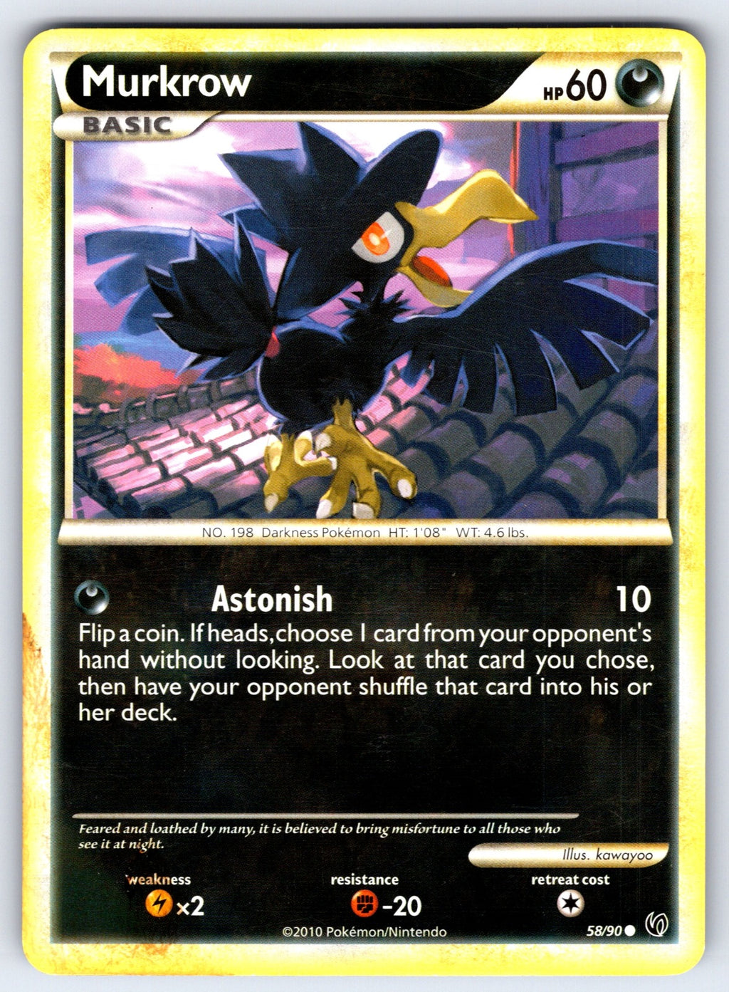 Murkrow (58) Common Undaunted 58/90 LP 2010