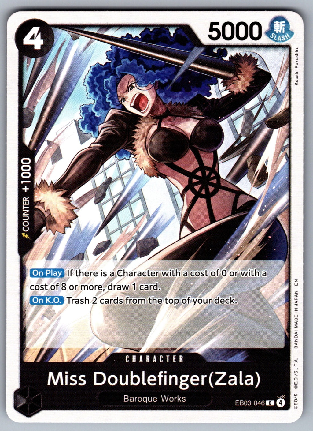 Miss Doublefinger(Zala) C Extra Booster: One Piece Heroines Edition EB03-046 NM 