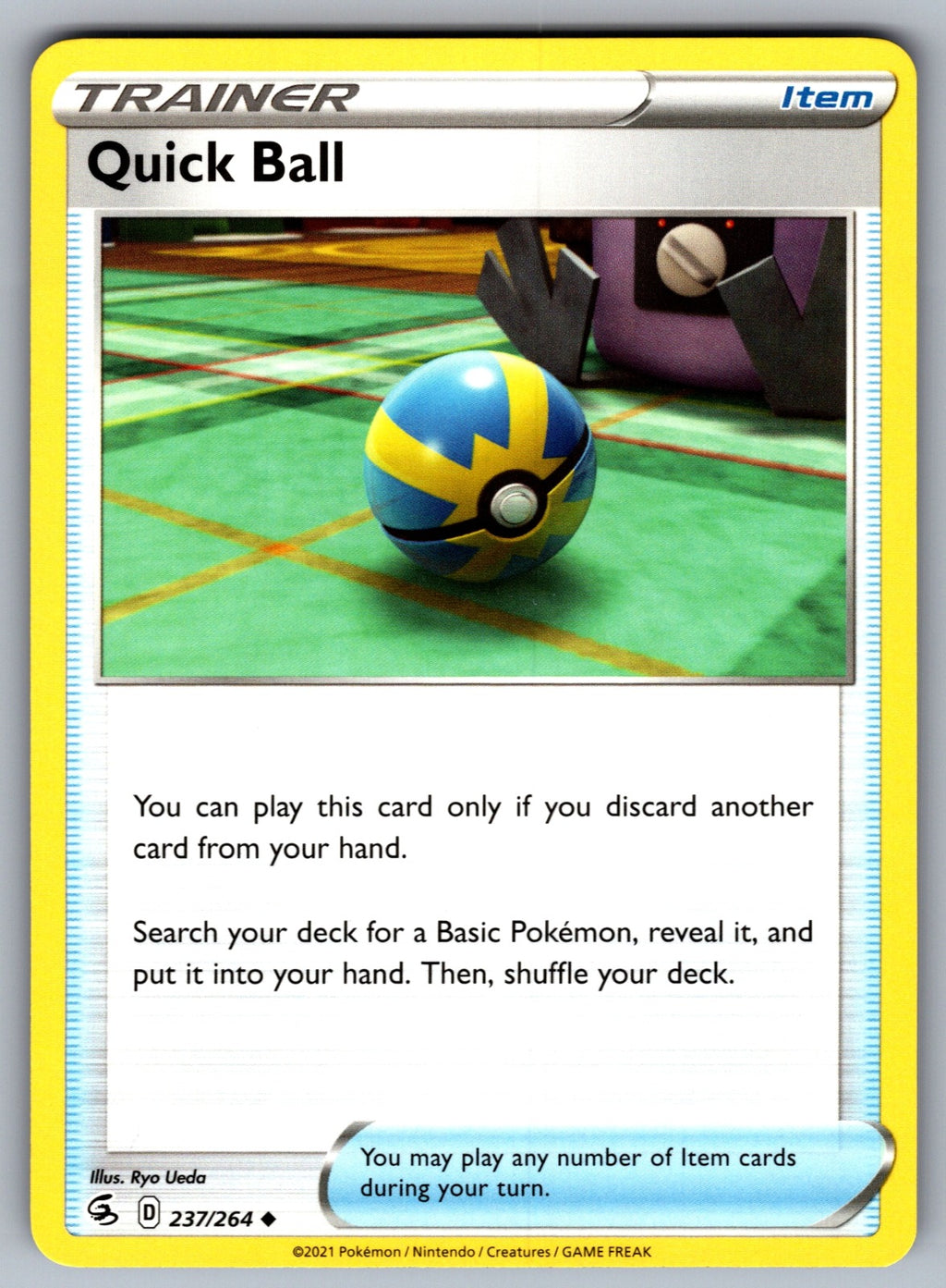 Quick Ball Uncommon SWSH08: Fusion Strike 237/264 NM 2021
