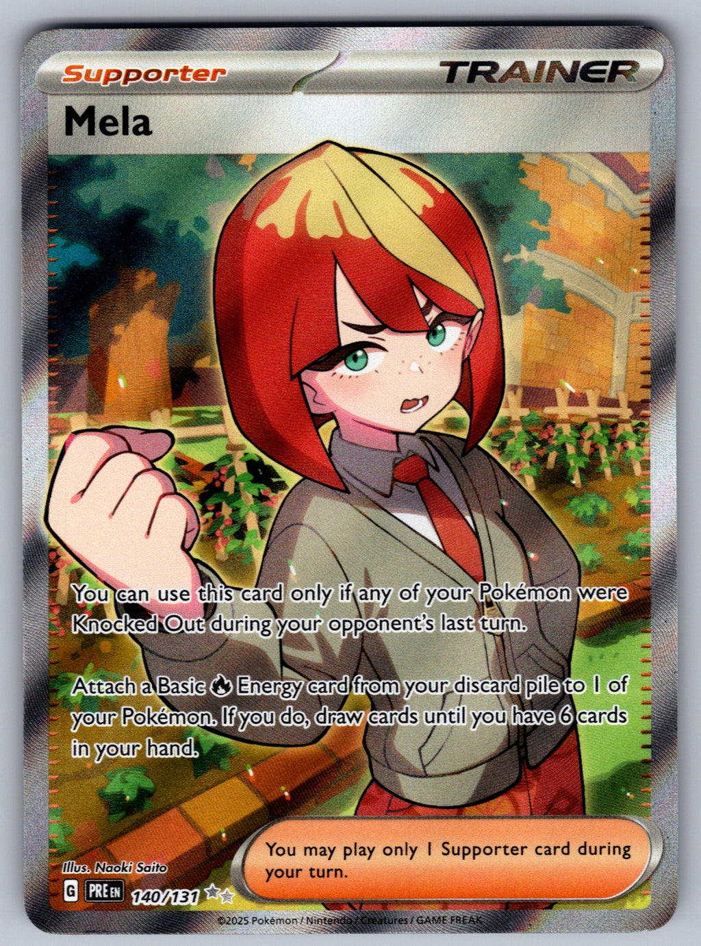 Mela Holo Ultra Rare SV: Prismatic Evolutions 140/131 NM 2025