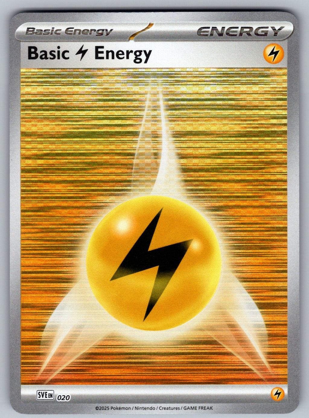Basic Lightning Energy - Reverse Holo Common SVE: Scarlet & Violet Energies 020 